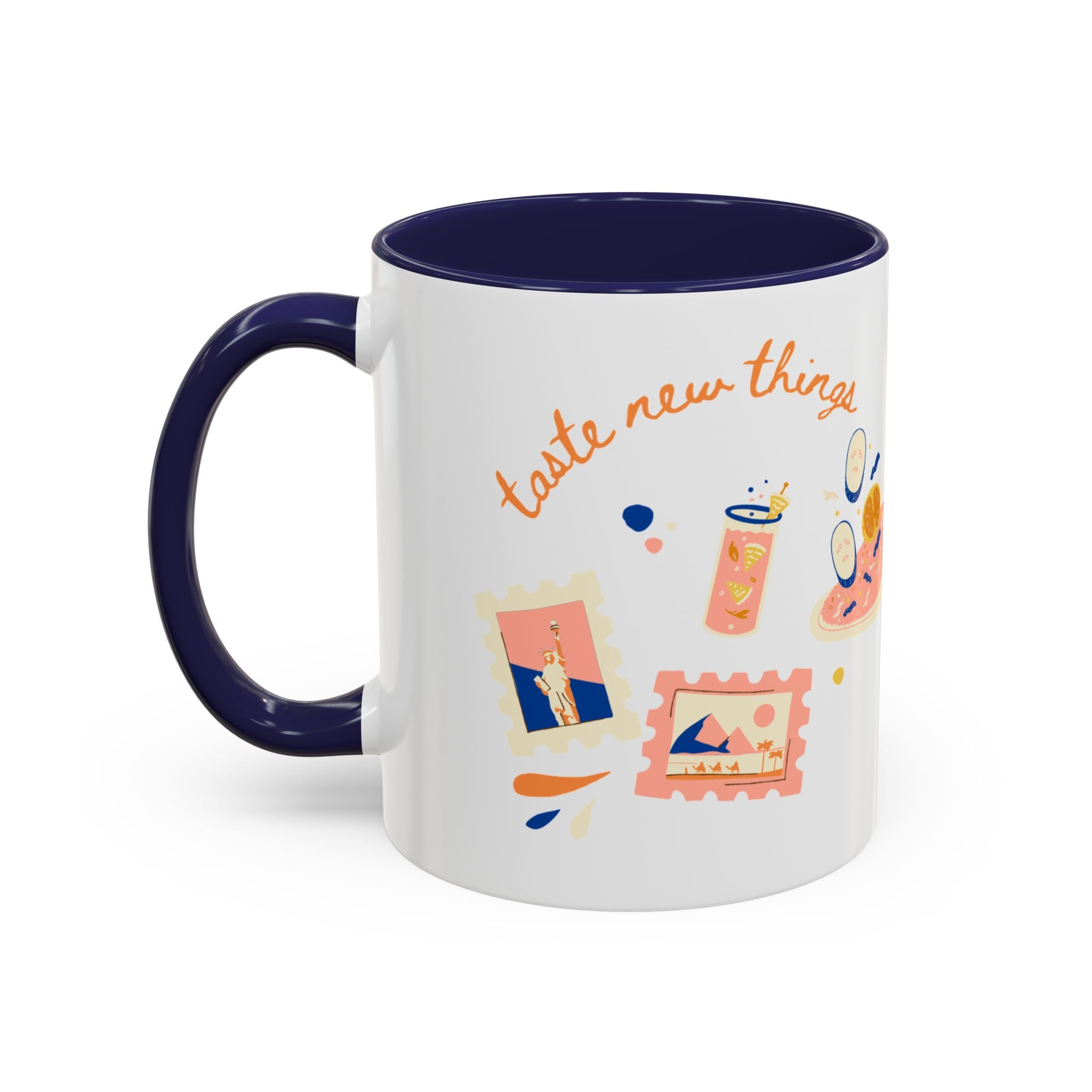 Travel Adventure Coffee Mug — "Discover New Places" Accent Mug (11/15 oz)
