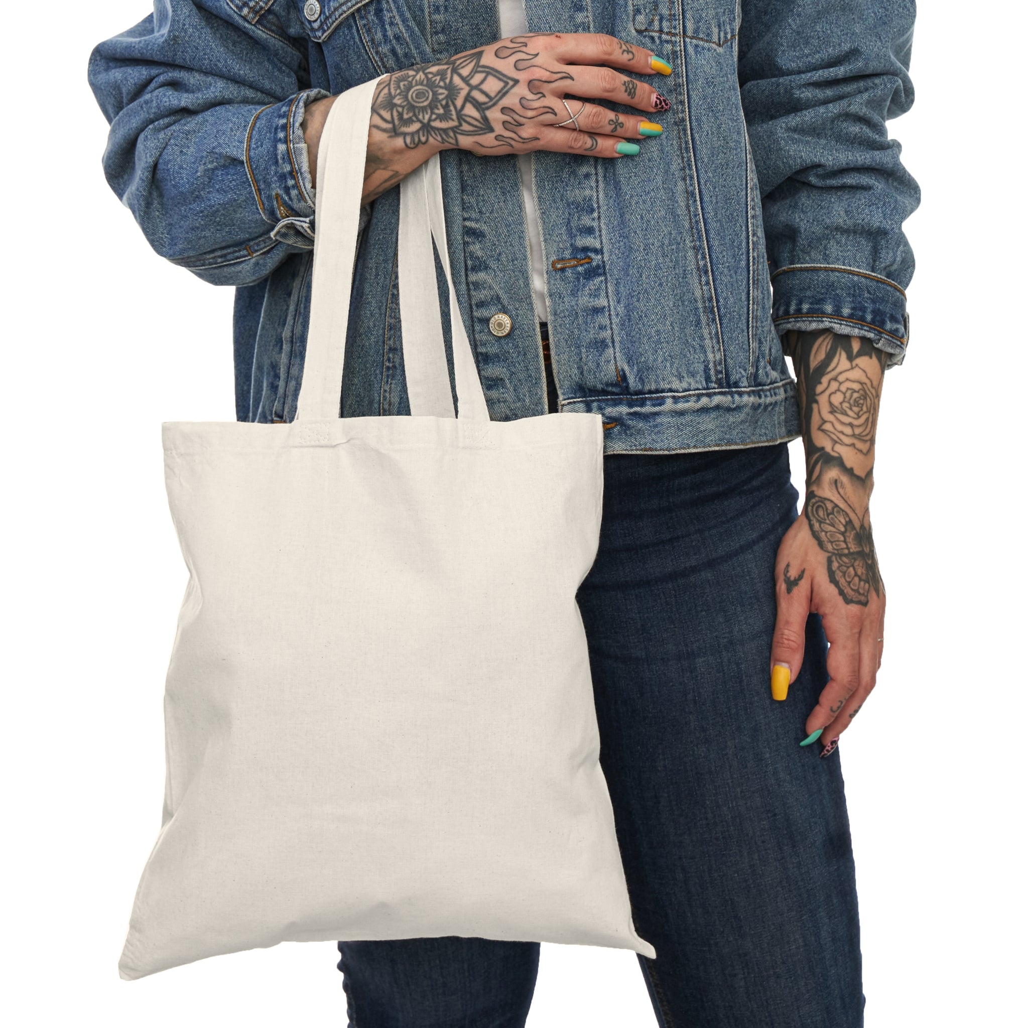 Sea Life Watercolor Tote Bag — Turtle, Jellyfish & Ocean Creatures Canvas Tote