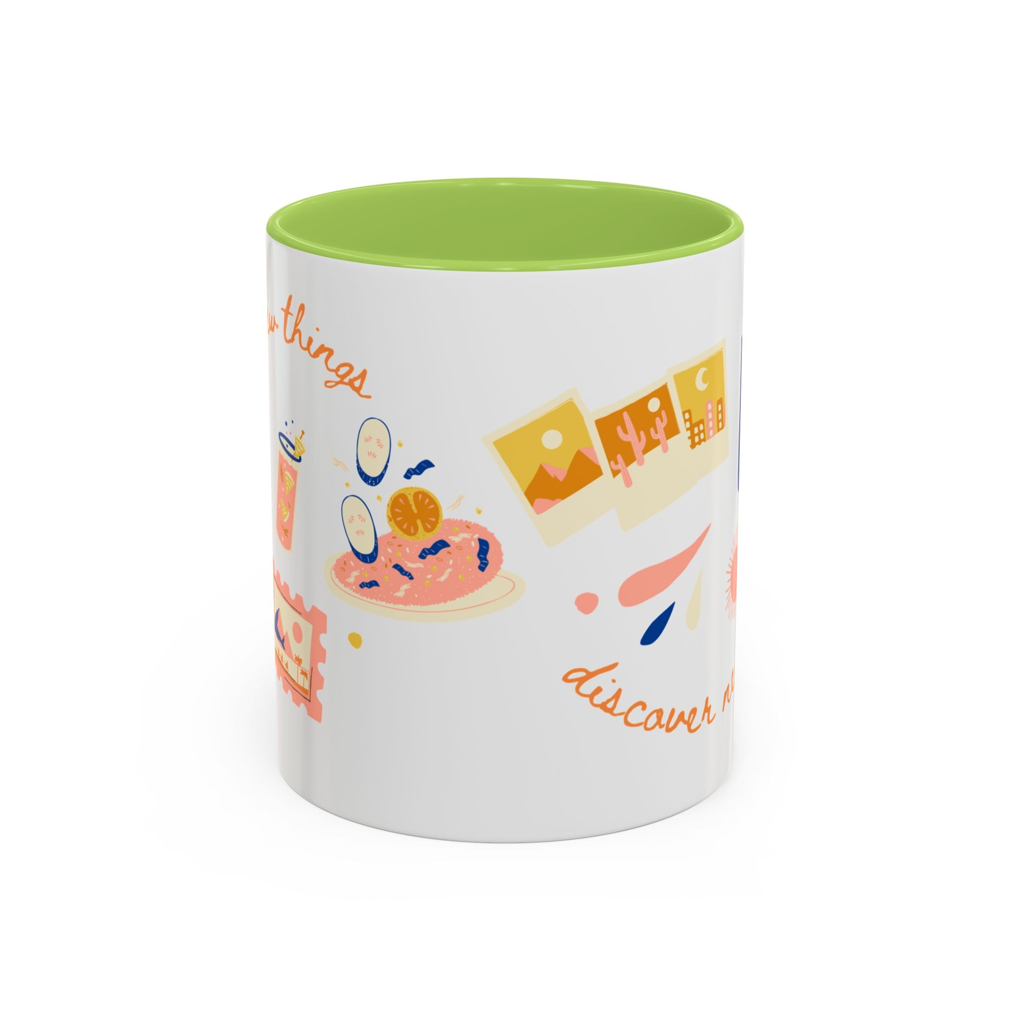 Travel Adventure Coffee Mug — "Discover New Places" Accent Mug (11/15 oz)