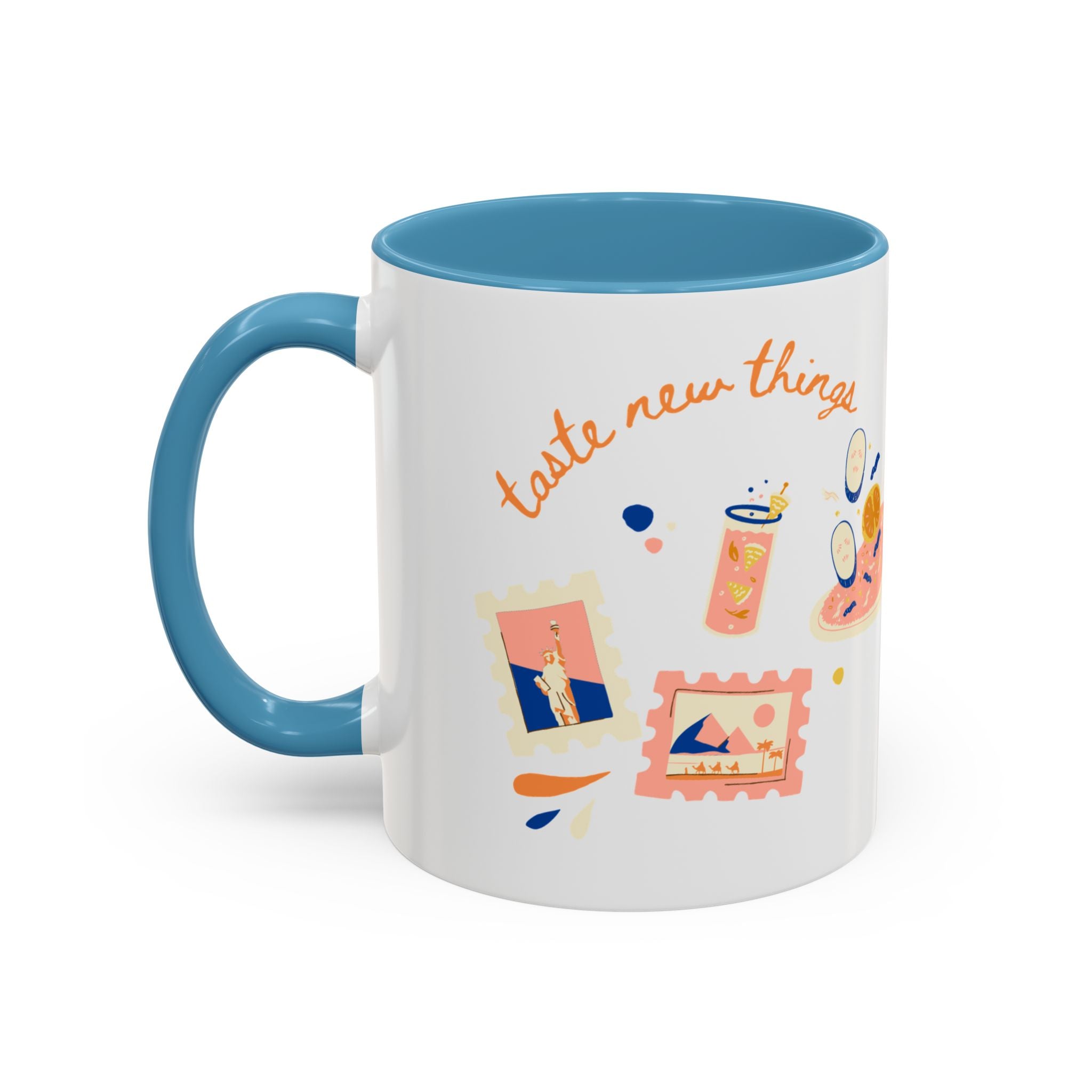 Travel Adventure Coffee Mug — "Discover New Places" Accent Mug (11/15 oz)
