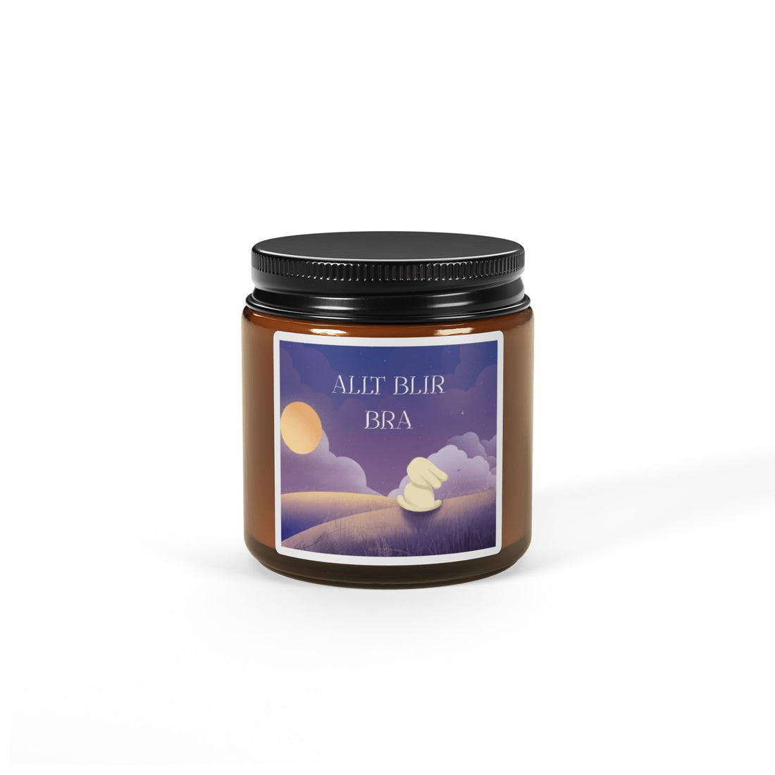 Soy Candle — "Allt Blir Bra" Amber Jar (Calming Lavender & Vanilla)