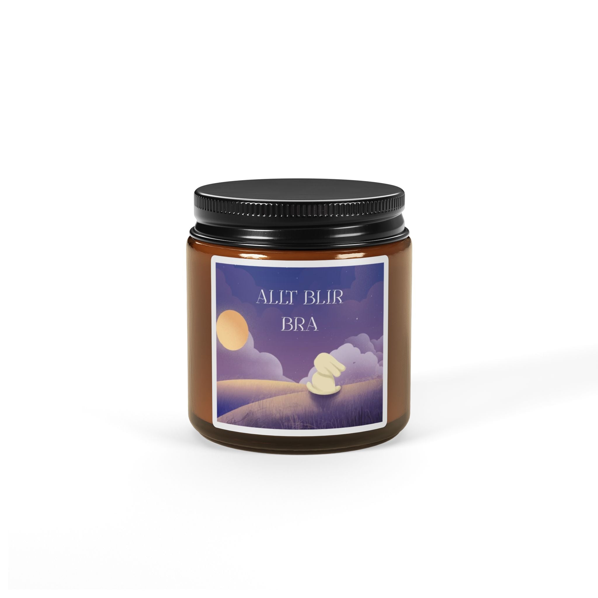 Soy Candle — "Allt Blir Bra" Amber Jar (Calming Lavender & Vanilla)