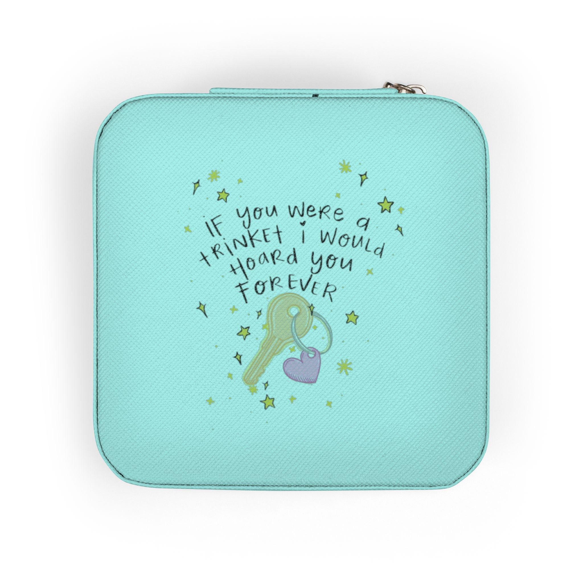 Pink Compact Jewelry Travel Case – Portable Ring & Earring Organizer ("If your wings don't work, I would borrow yours")