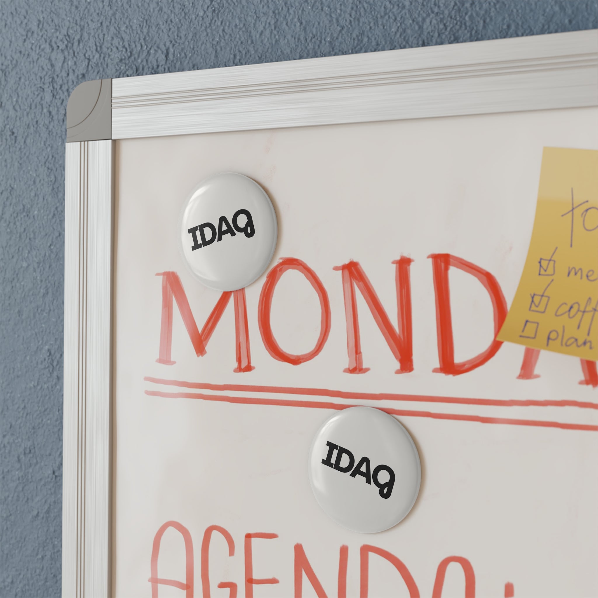 IDA9 Round Button Magnet – Minimalist Typographic Fridge Magnet