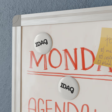 IDA9 Round Button Magnet – Minimalist Typographic Fridge Magnet