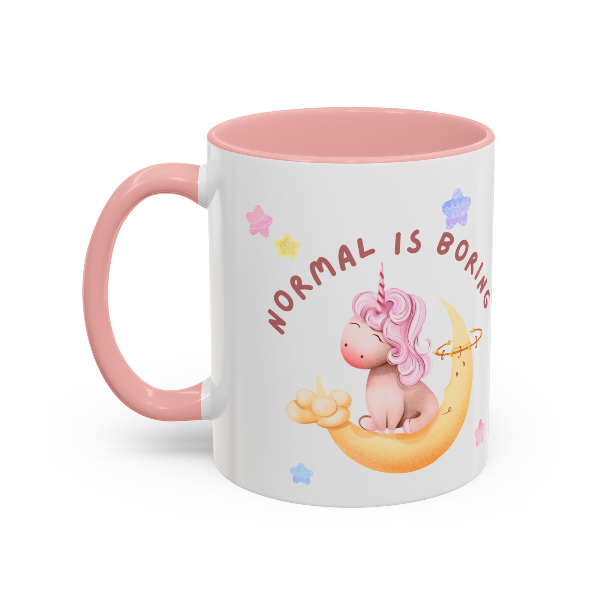 Unicorn Coffee Mug — "Be a Unicorn" Cute Rainbow Cloud Accent Mug