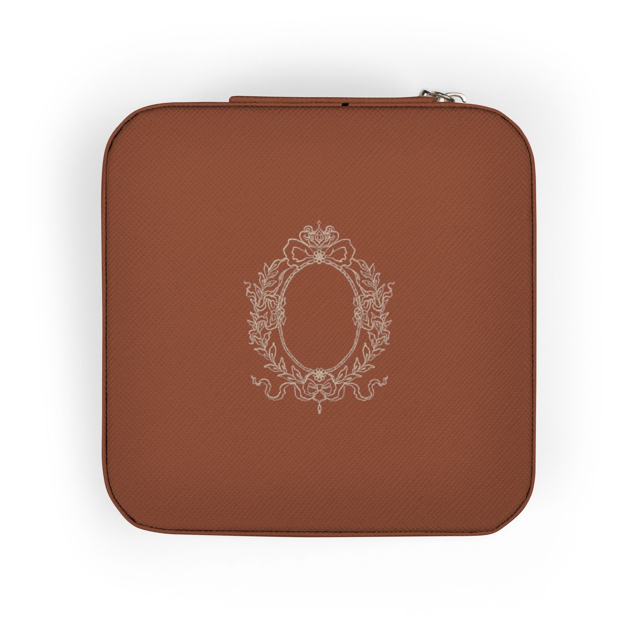 Travel Jewelry Case — Compact Leatherette Organizer with Ring & Earring Compartments