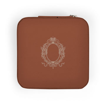 Travel Jewelry Case — Compact Leatherette Organizer with Ring & Earring Compartments