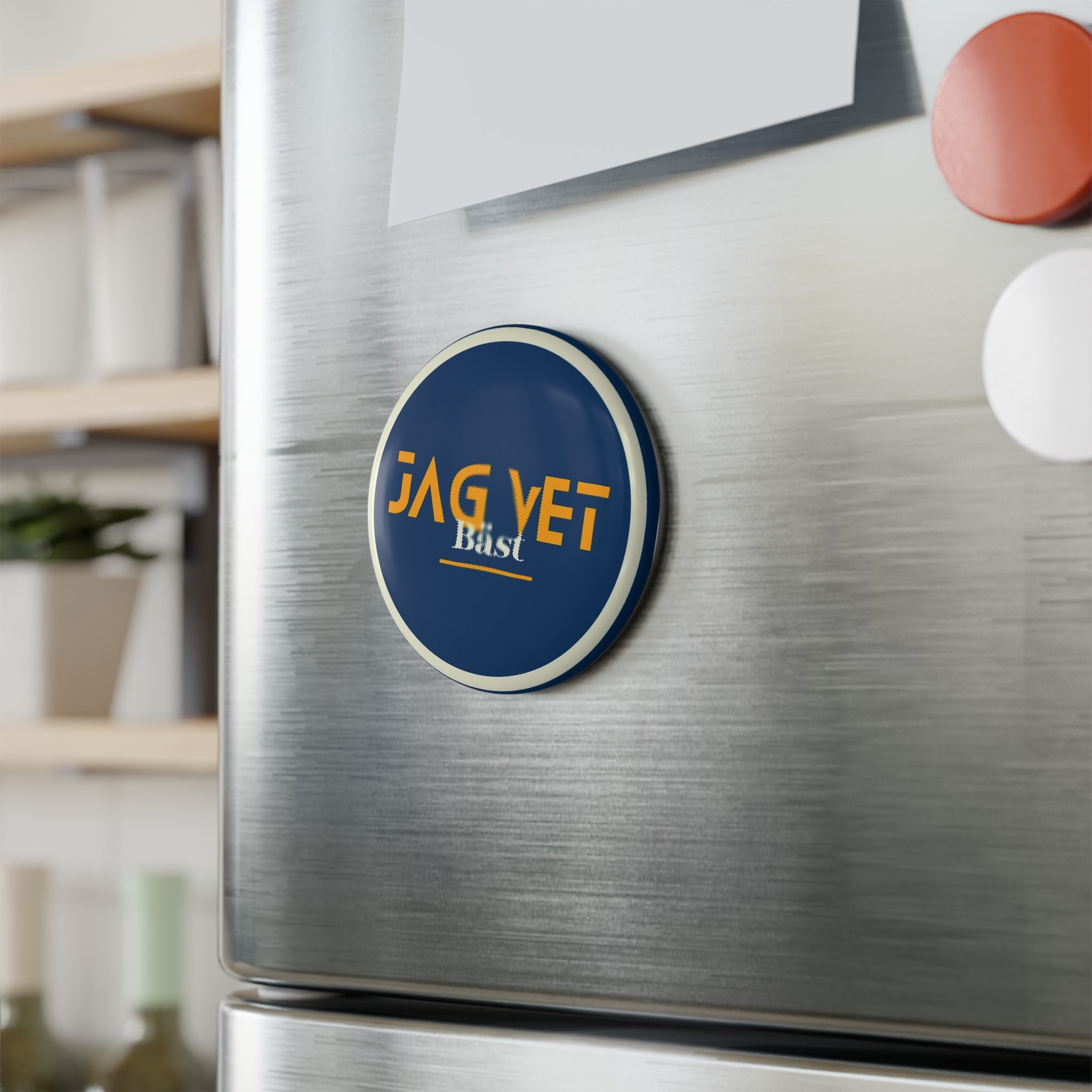 Button Magnet - "JAG VET Bäst" Swedish Quote Round Magnet (1 or 10 pcs)