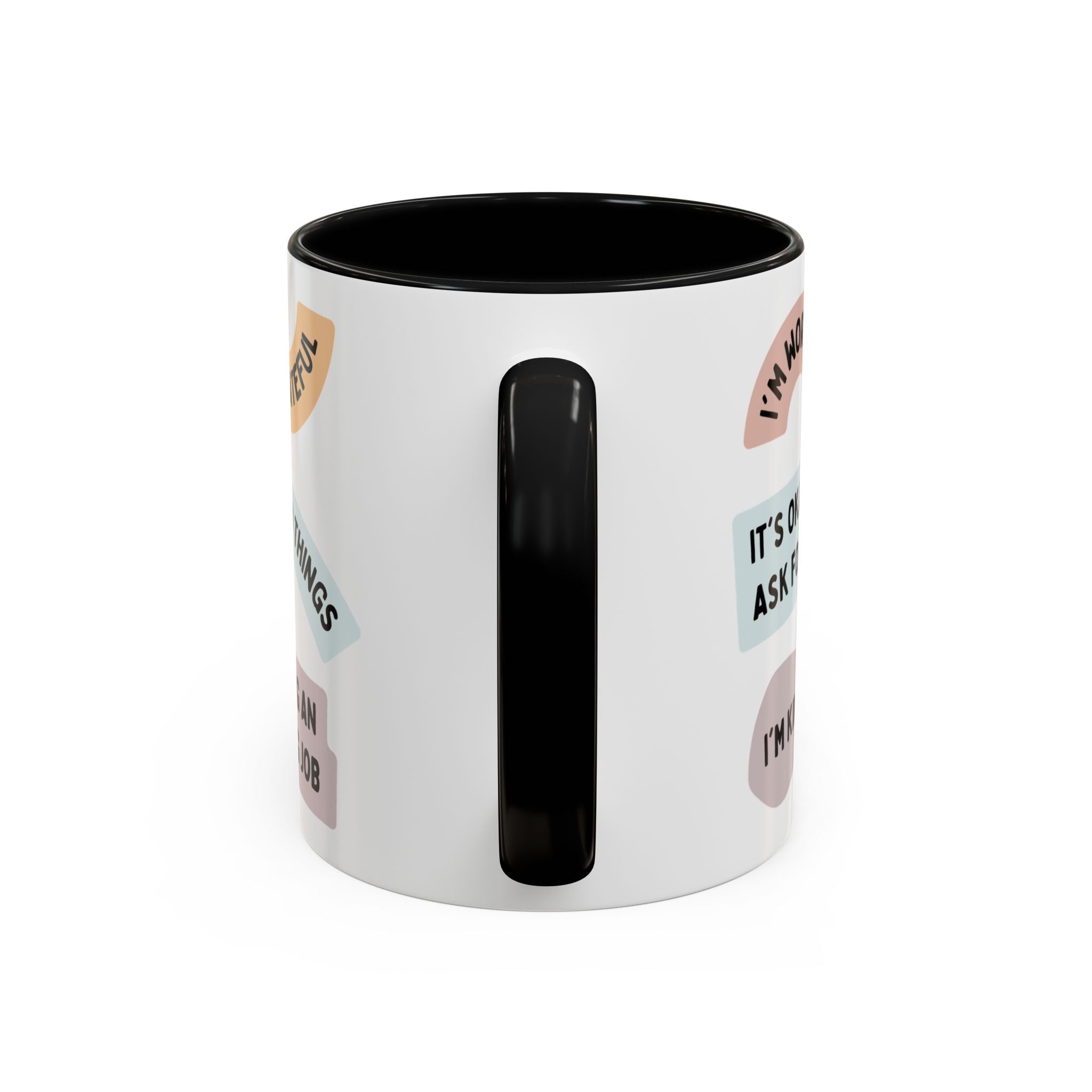 Affirmation Accent Coffee Mug – Positive Quote Inspirational Ceramic Mug (11/15oz)