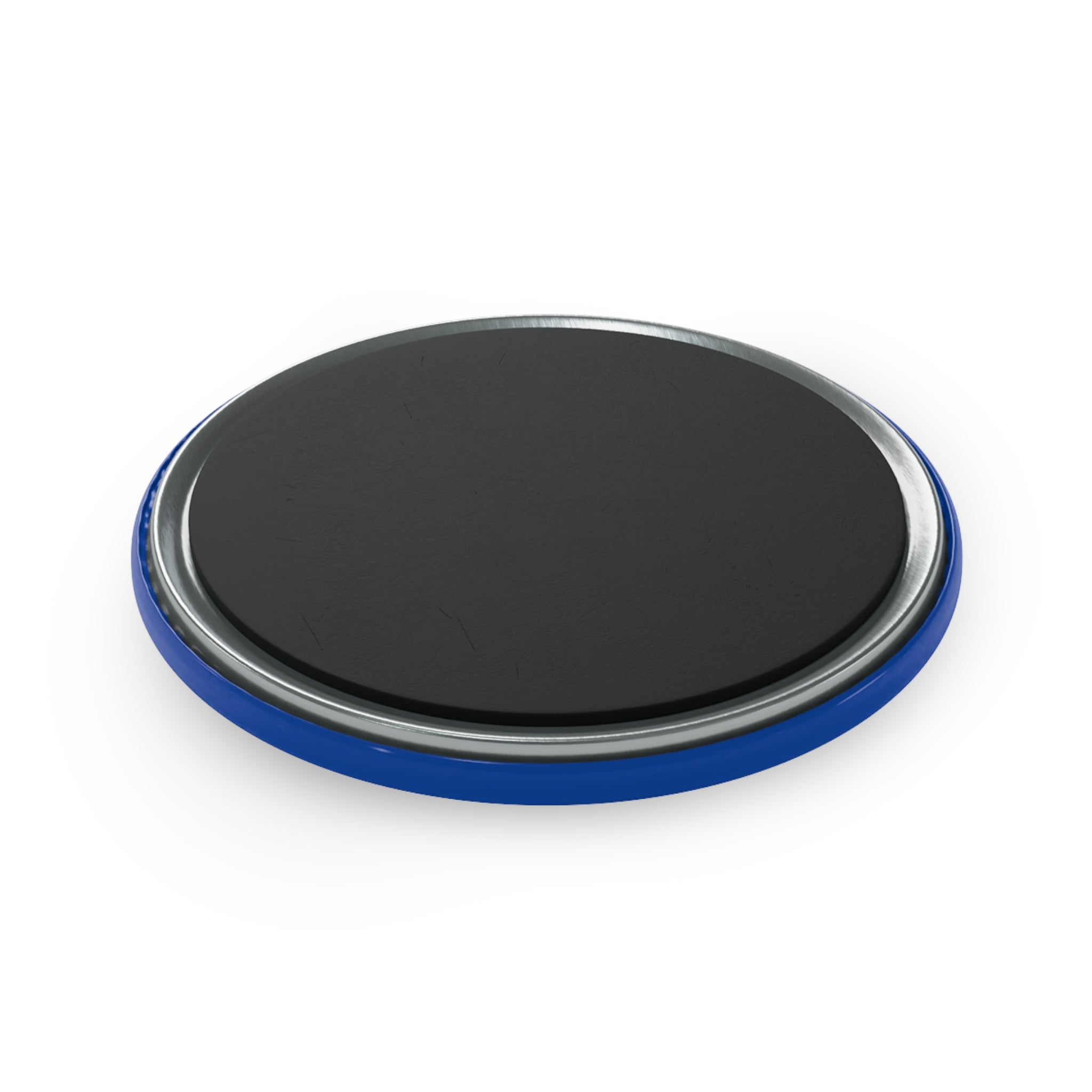 Round Magnet Button — "Orkar Inte" Blue & Yellow Motivational Badge