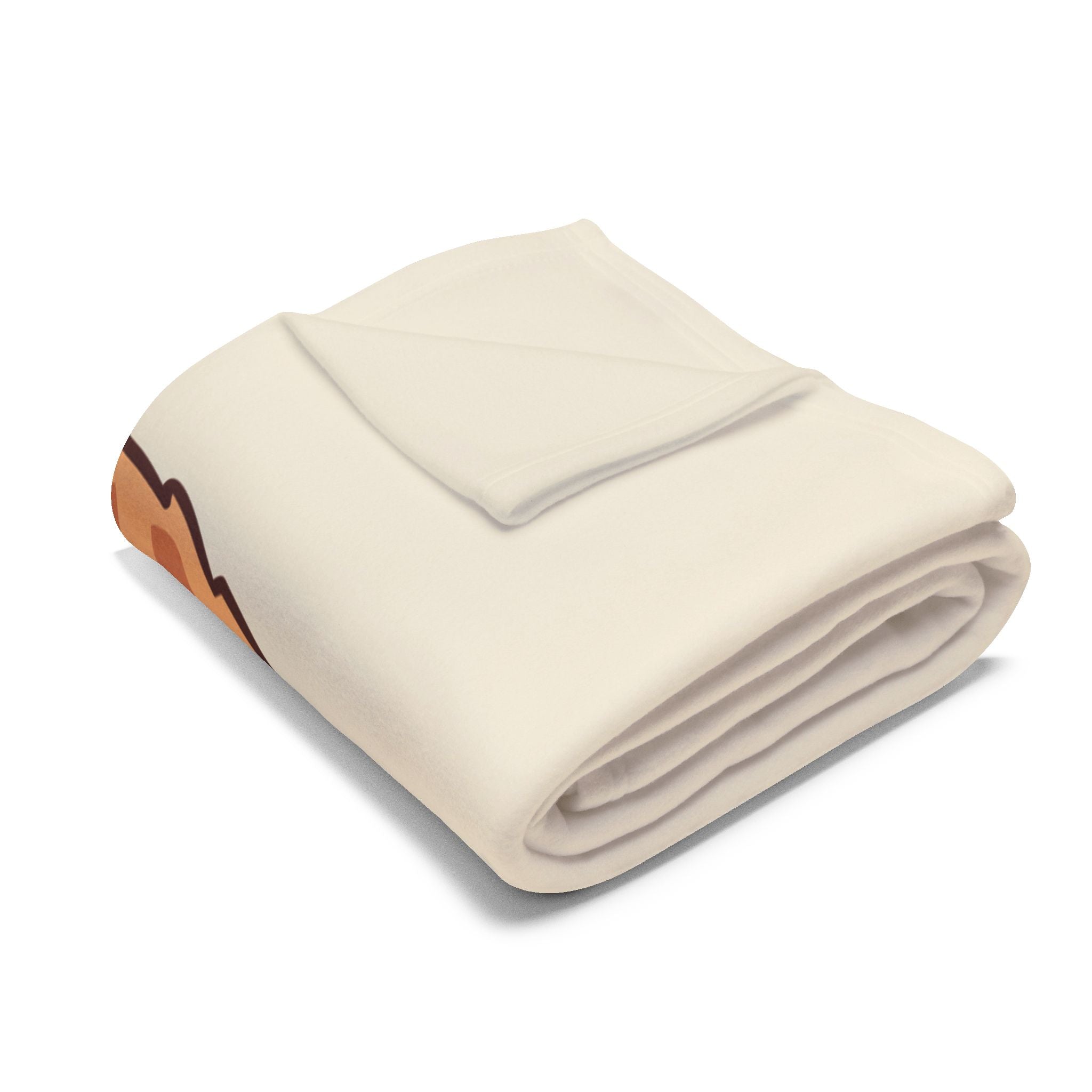 Arctic Fleece Blanket — Cute “Meow” Cat Circle Cozy Throw