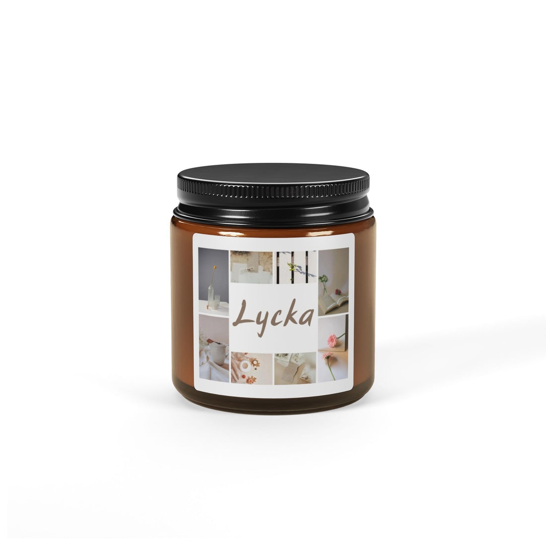 Soy Candle — 'Lycka' Amber Jar Scented Candle (Multiple Sizes)