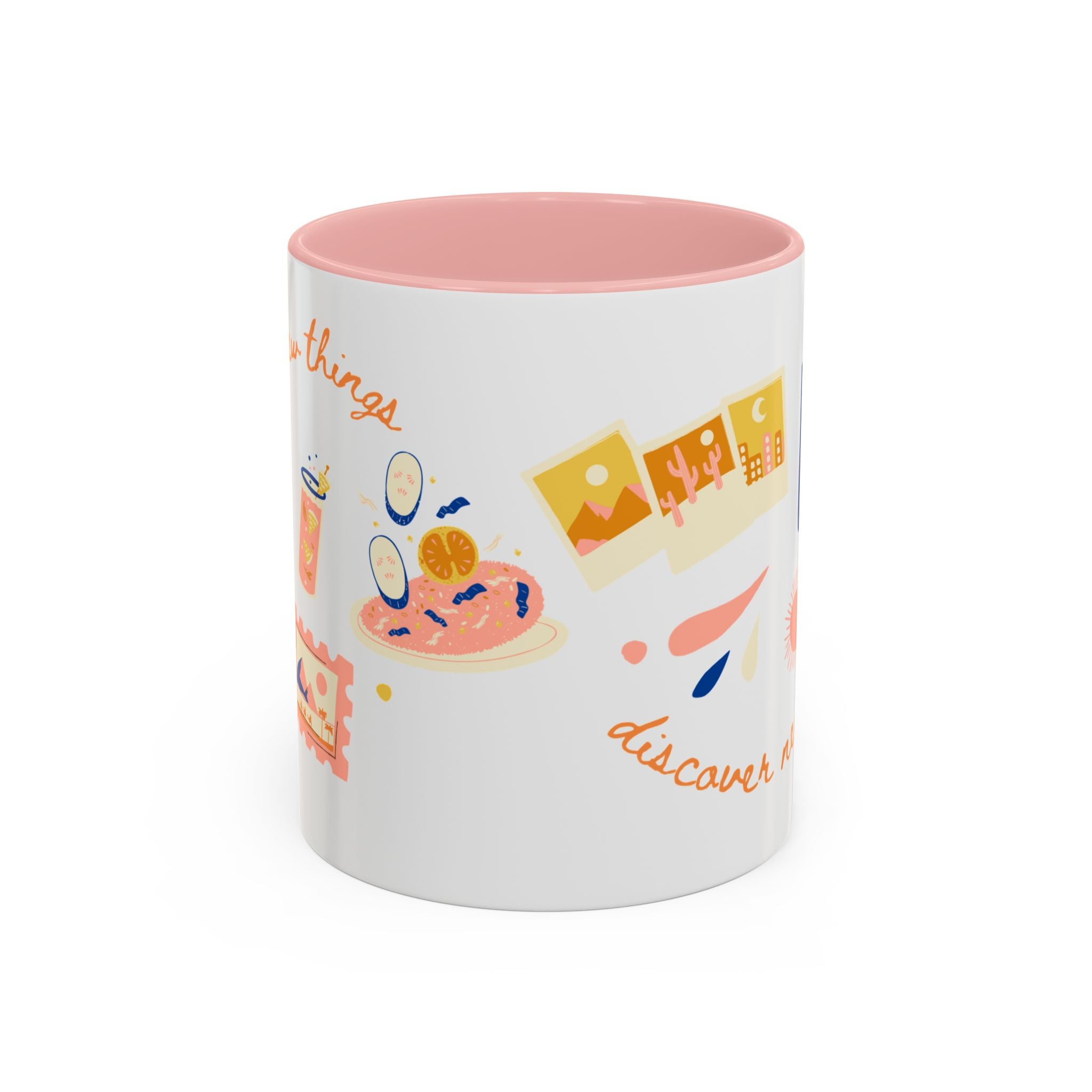 Travel Adventure Coffee Mug — "Discover New Places" Accent Mug (11/15 oz)