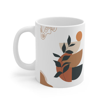 Abstract Boho Ceramic Coffee Mug — "I hope something good happens today" — 11oz & 15oz