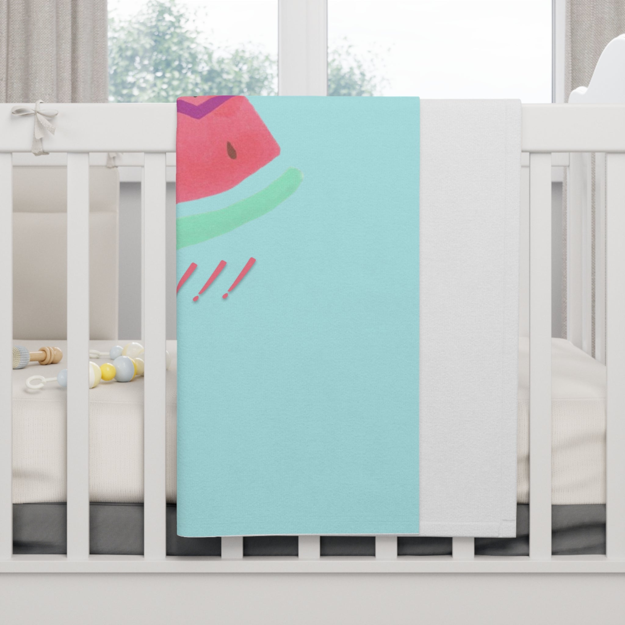 Cute Watermelon Baby Blanket — Soft Fleece 'Zzz' Sleepy Slice