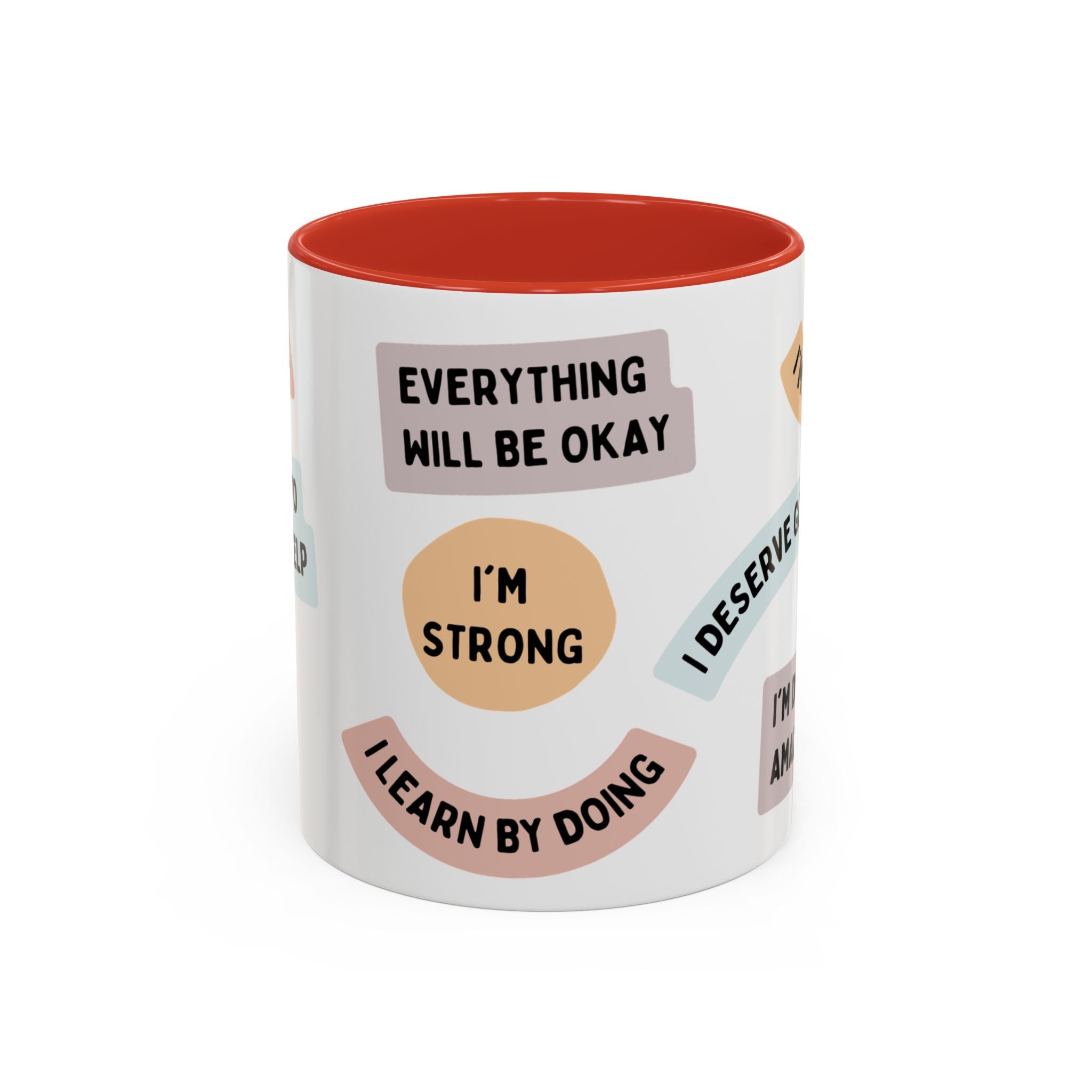 Affirmation Accent Coffee Mug – Positive Quote Inspirational Ceramic Mug (11/15oz)