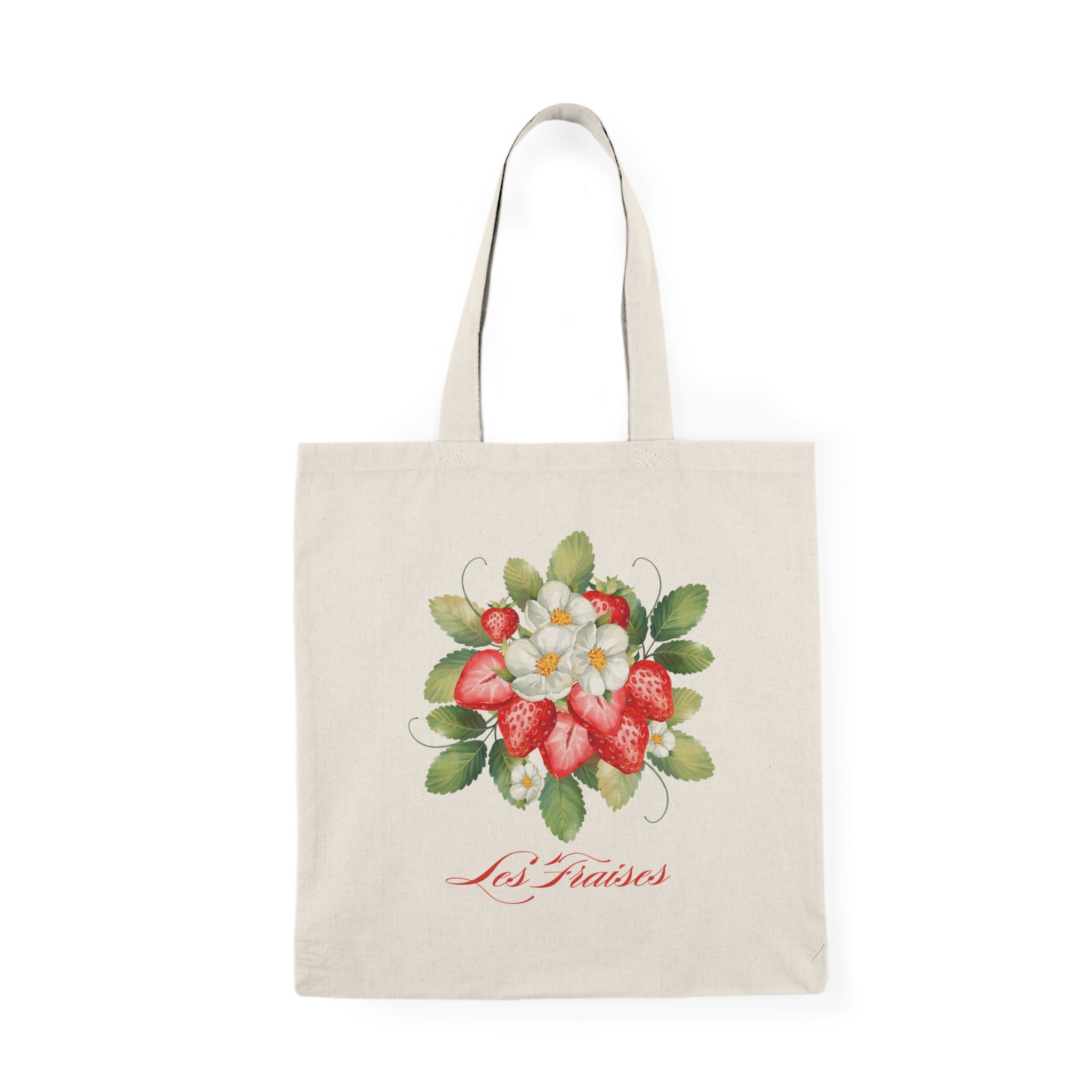 Strawberry Blossom Tote Bag — Les Fraises Floral Market Tote