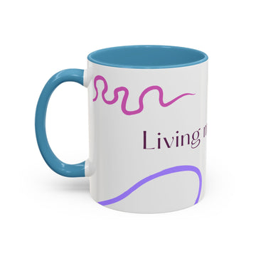 Accent Coffee Mug — 'Living My Best Life' Inspirational Ceramic Mug