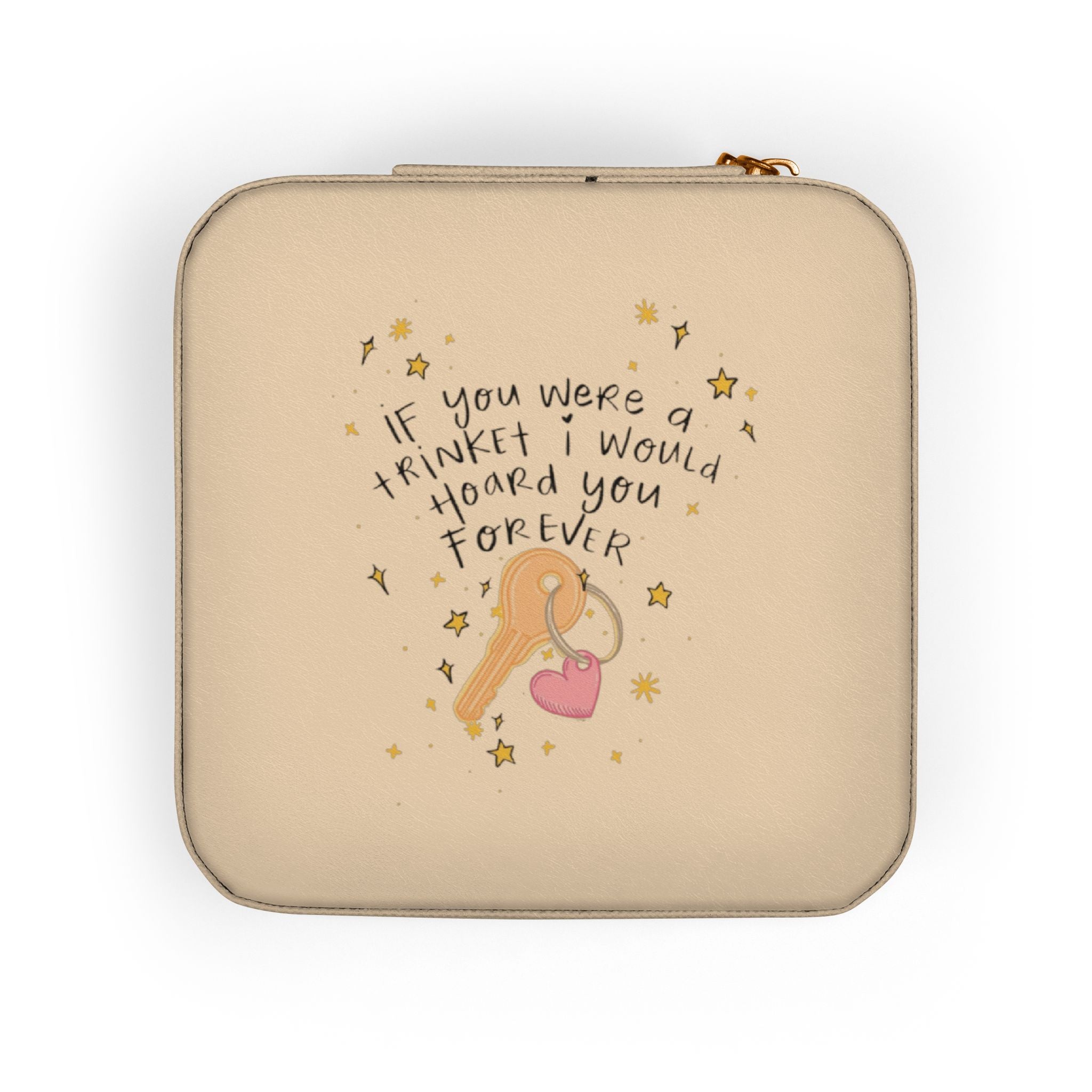 Pink Compact Jewelry Travel Case – Portable Ring & Earring Organizer ("If your wings don't work, I would borrow yours")