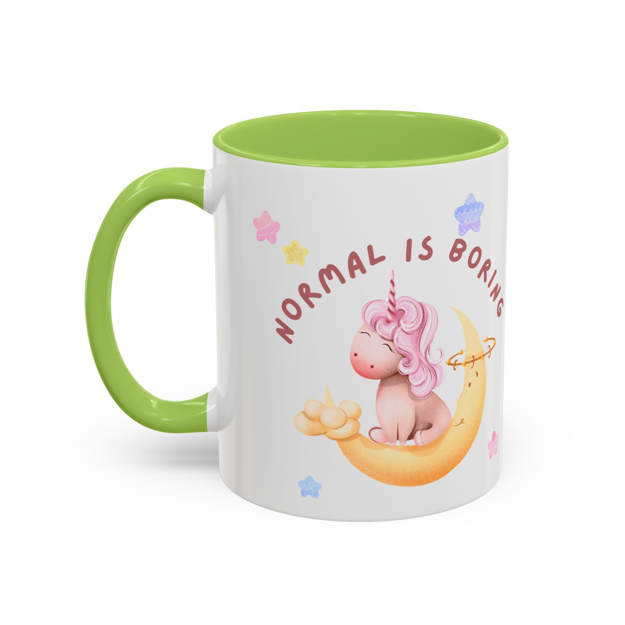 Unicorn Coffee Mug — "Be a Unicorn" Cute Rainbow Cloud Accent Mug