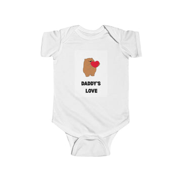 Baby Bodysuit — Cute Bear Holding Heart "I Love You" Infant Onesie