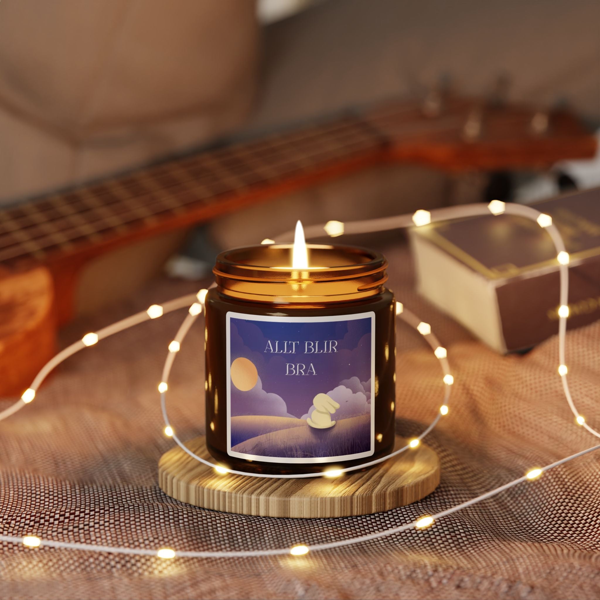 Soy Candle — "Allt Blir Bra" Amber Jar (Calming Lavender & Vanilla)