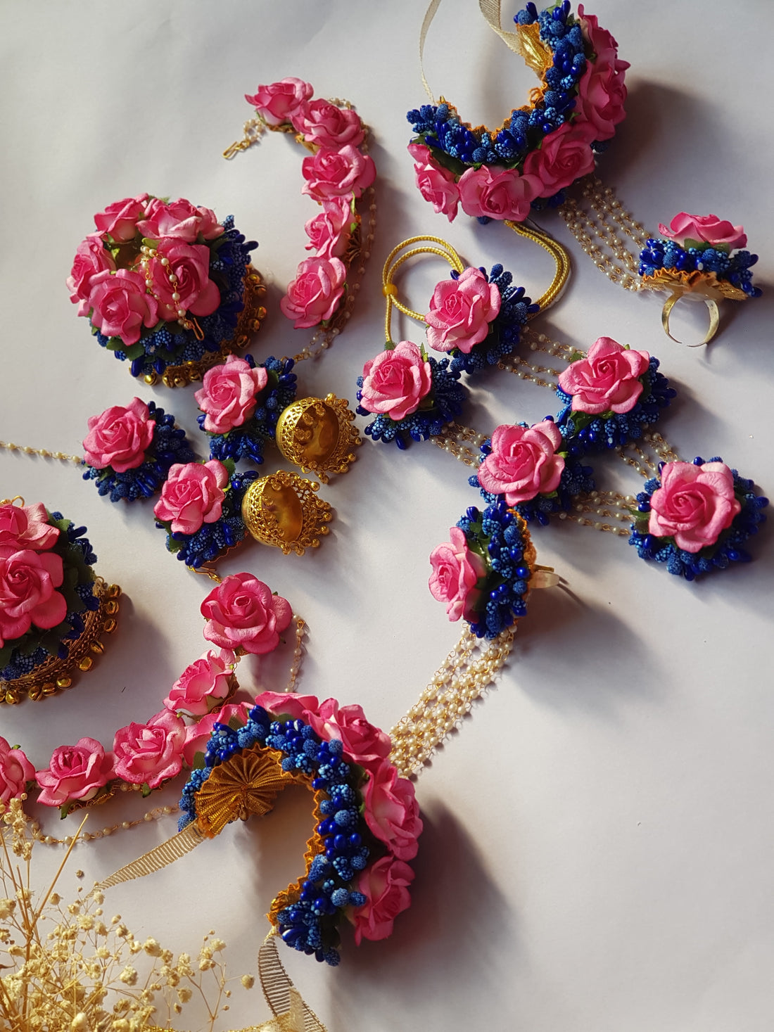 Pink Rose & Royal Blue Floral Suite
