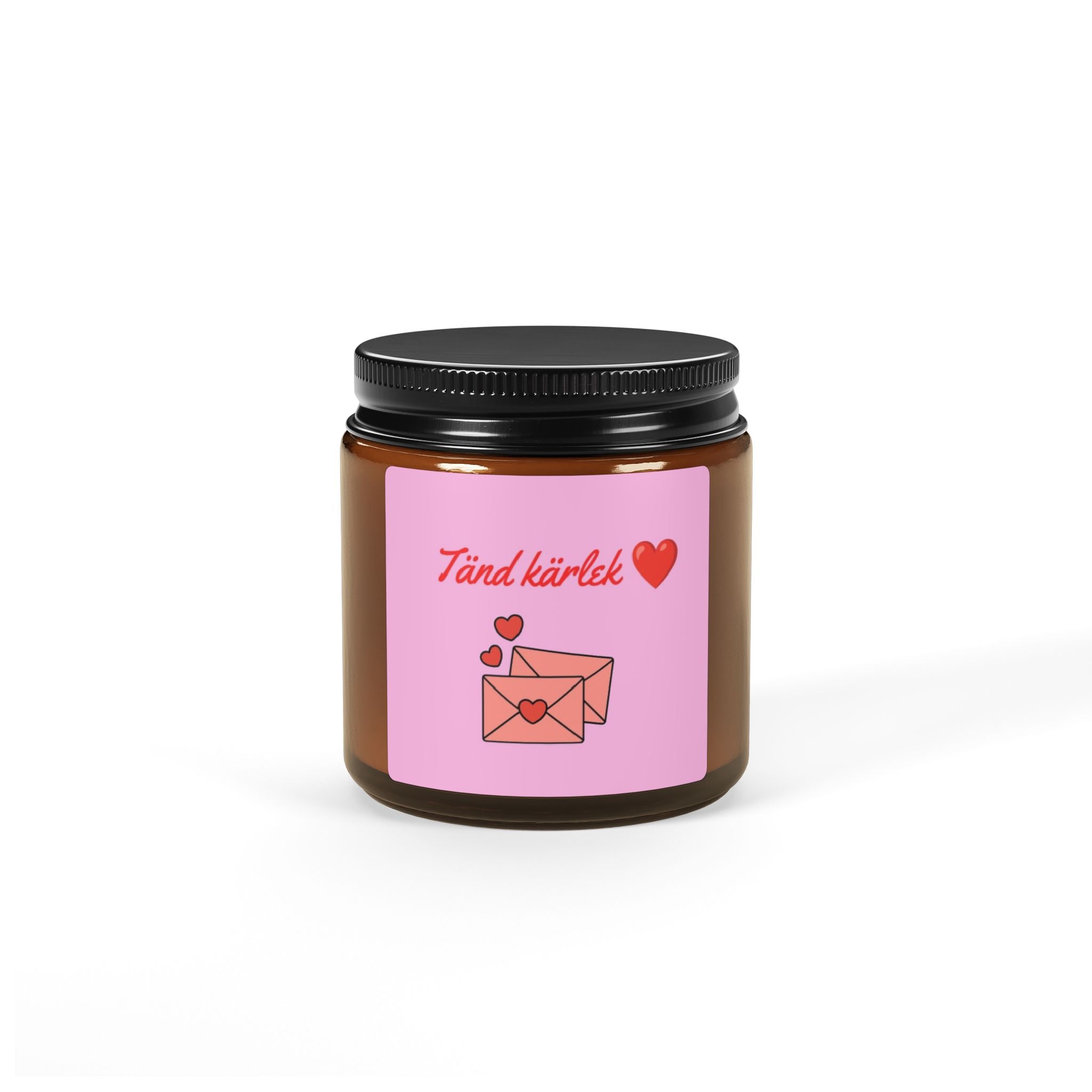 Tänd kärlek Soy Candle — Amber Jar Valentine Scented Candle
