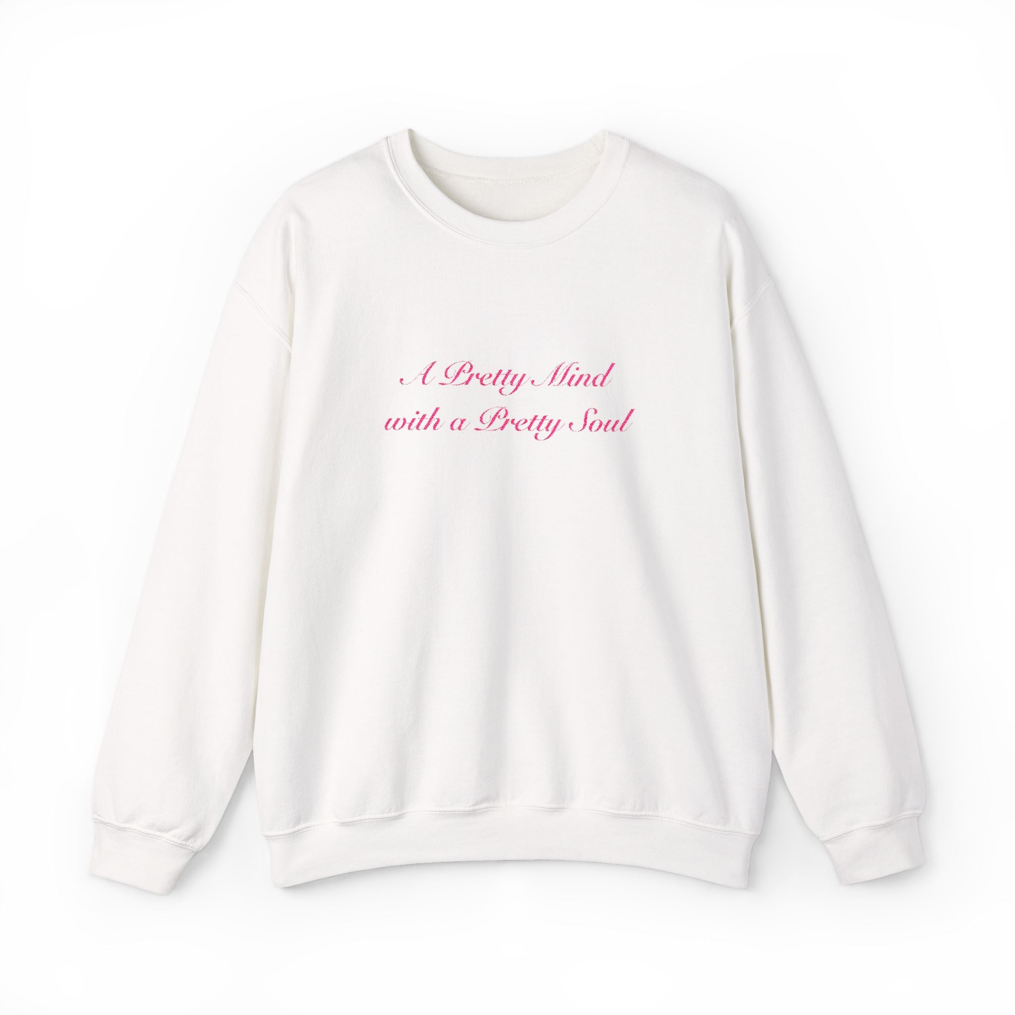 Crewneck Sweatshirt — Pretty Pink Script Comfort Pullover