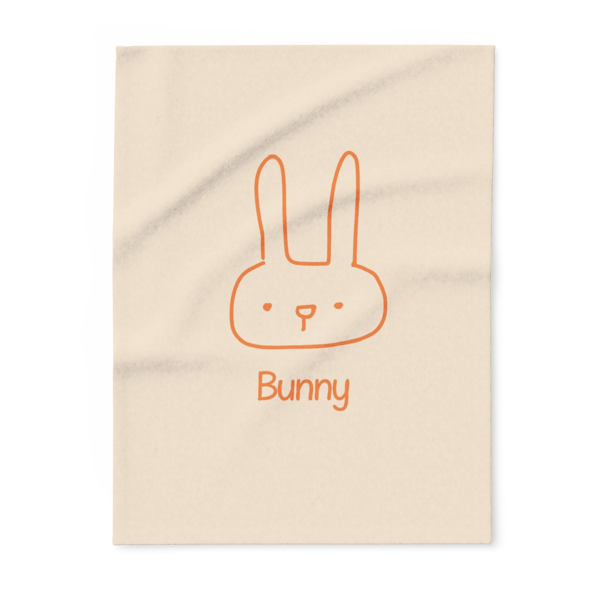 Bunny Fleece Blanket — Cute Minimalist Bunny Throw for Kids & Nursery