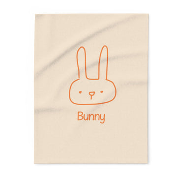 Bunny Fleece Blanket — Cute Minimalist Bunny Throw for Kids & Nursery