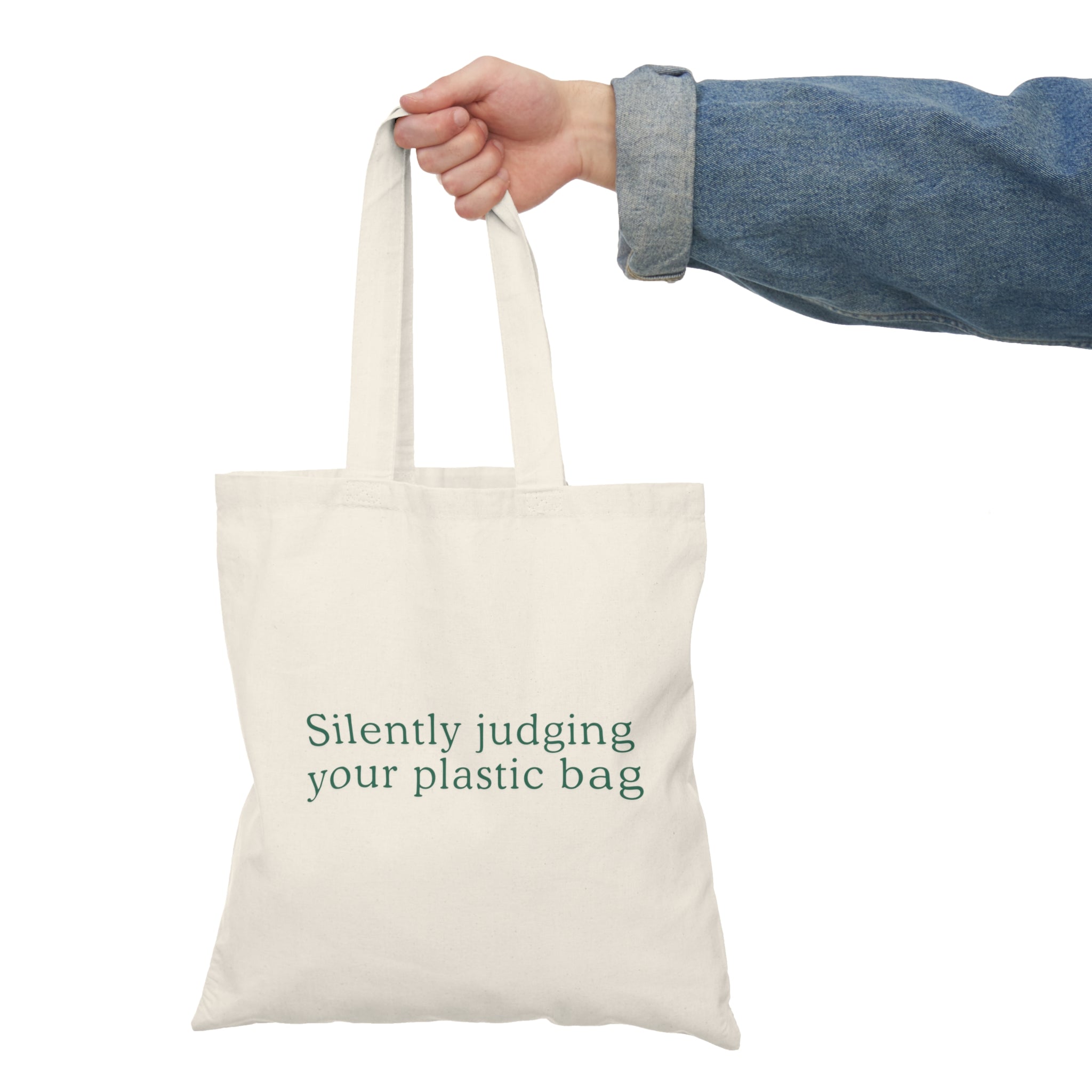 “Silently Judging Your Plastic Bag” Eco-Friendly Grocery Shopper