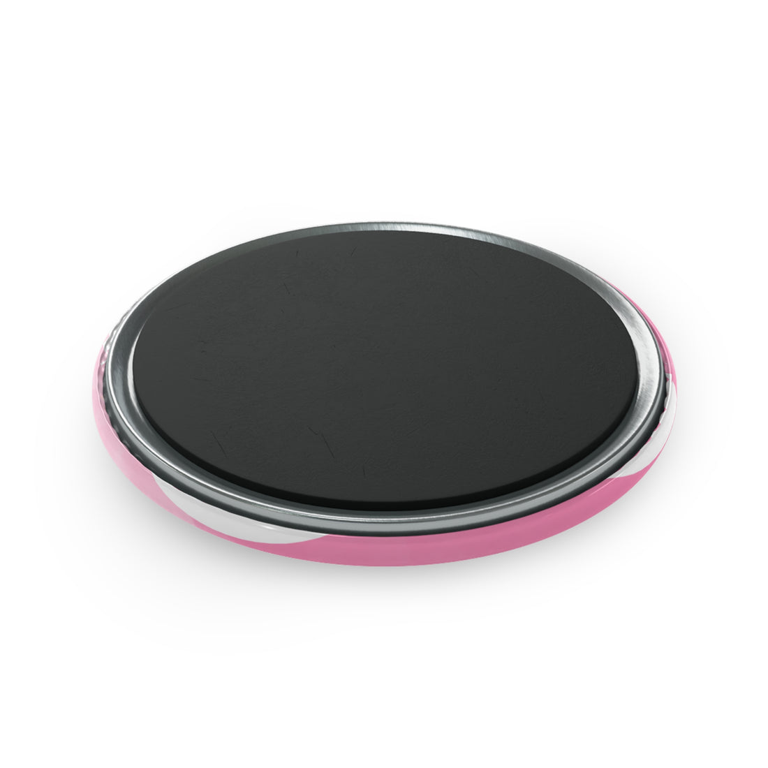 Pink Ribbon Heart Magnet — Cute Round Button Magnet for Gifts & Valentine’s