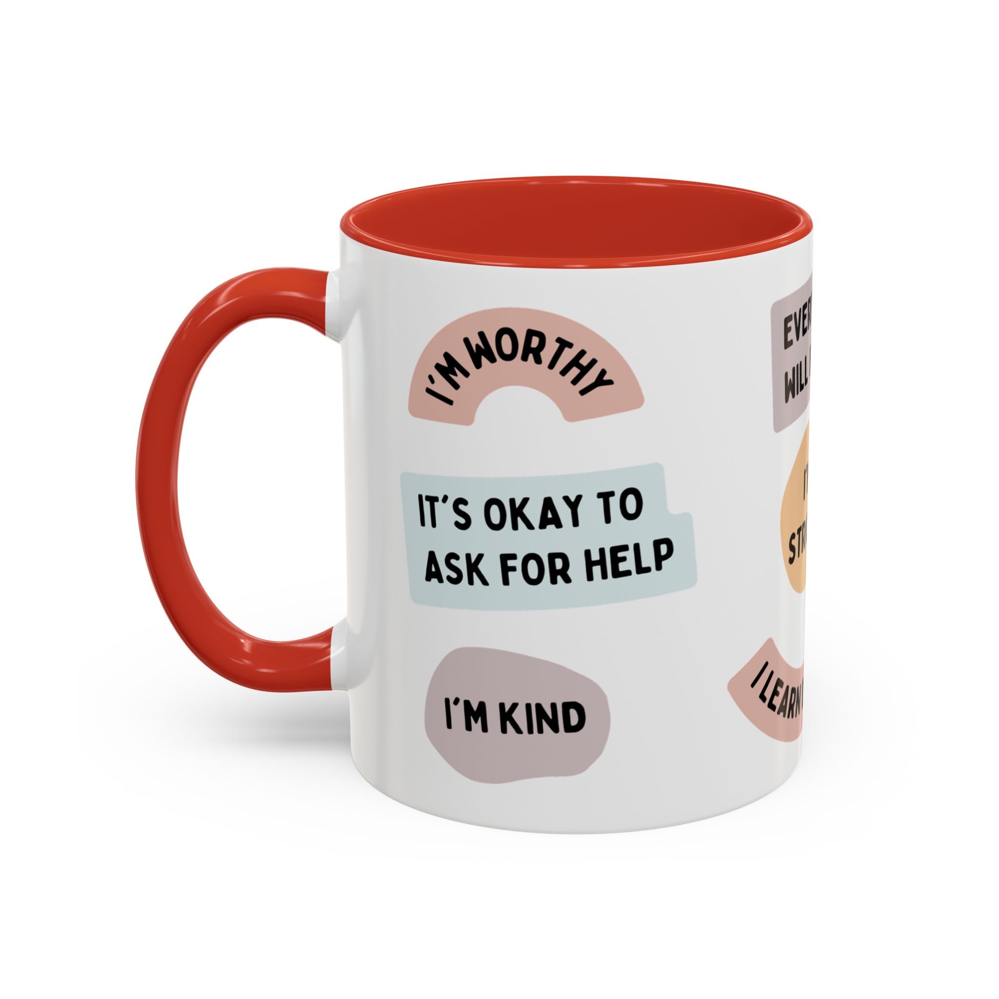 Affirmation Accent Coffee Mug – Positive Quote Inspirational Ceramic Mug (11/15oz)