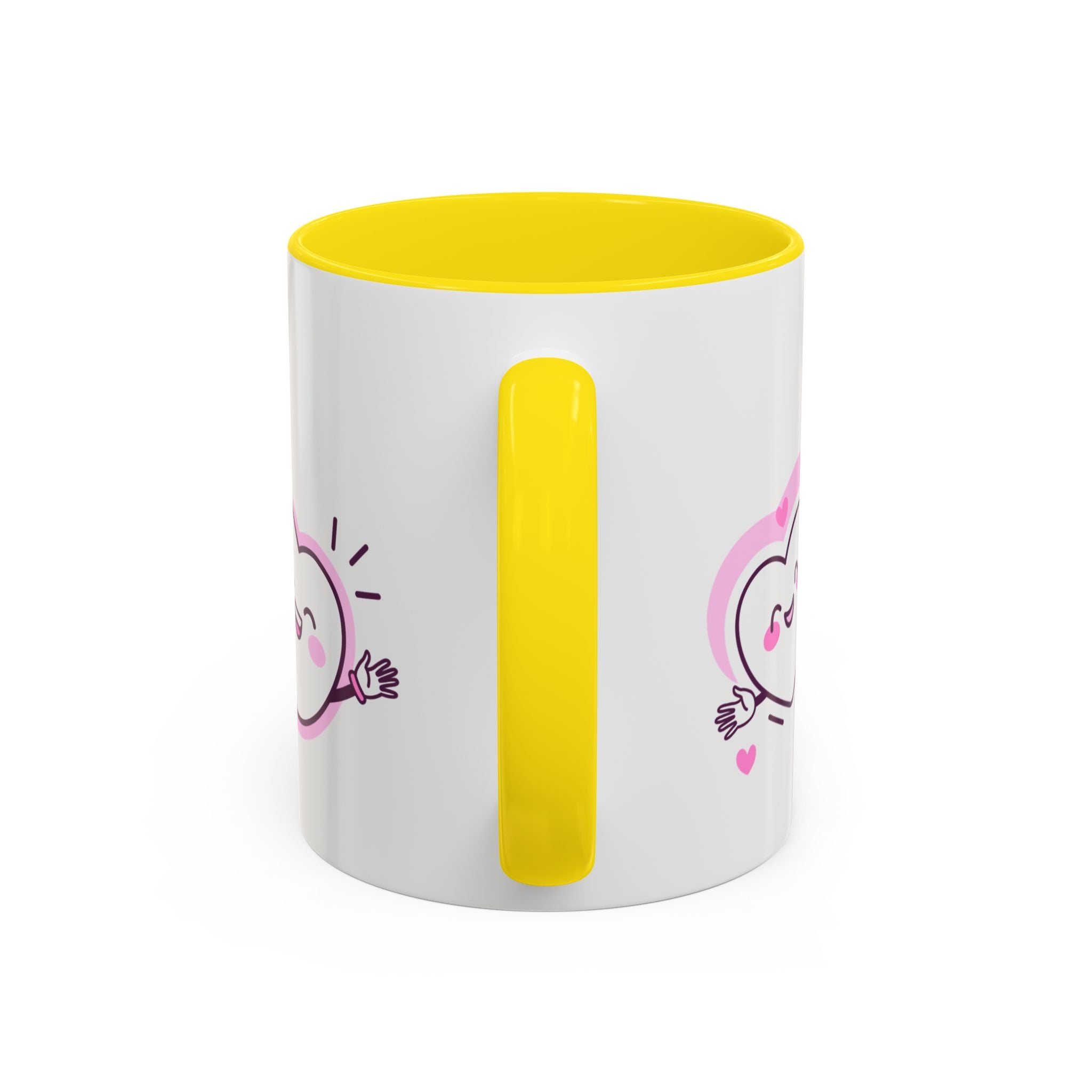 You Warm My Heart Accent Coffee Mug — Cute Pink Heart Valentine Gift (11/15oz)