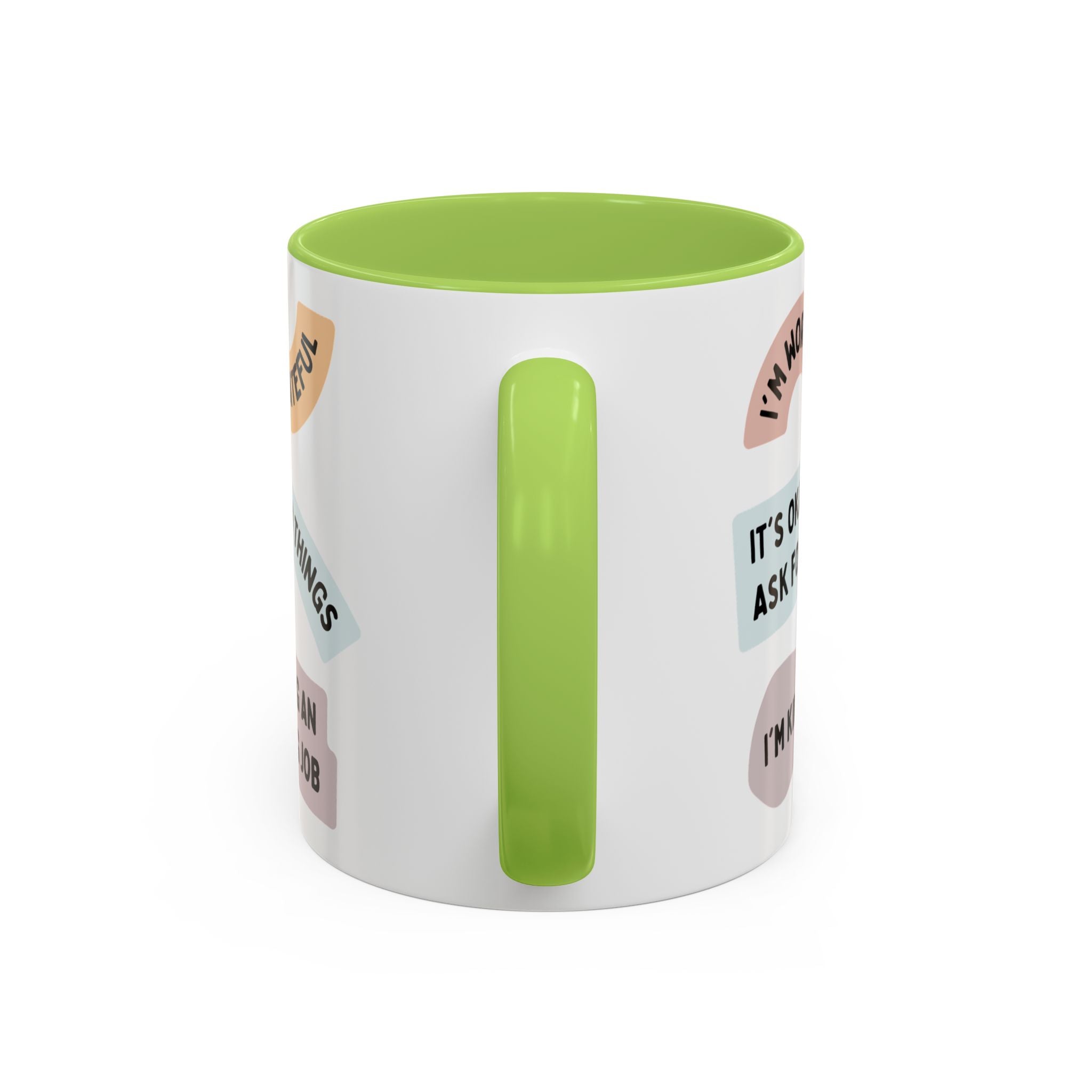 Affirmation Accent Coffee Mug – Positive Quote Inspirational Ceramic Mug (11/15oz)