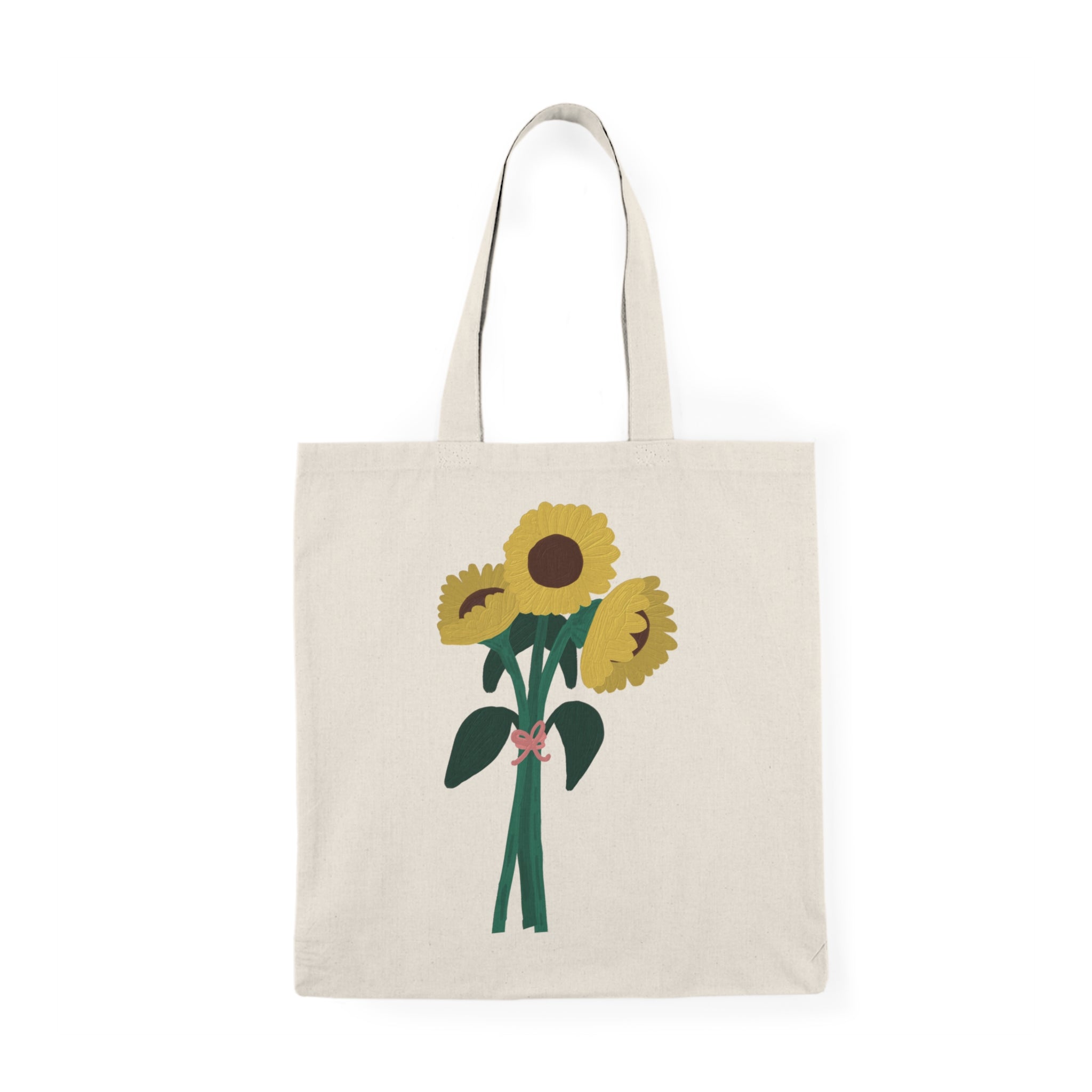 Sunflower Bouquet Natural Tote Bag – Floral Eco-Friendly Market Bag