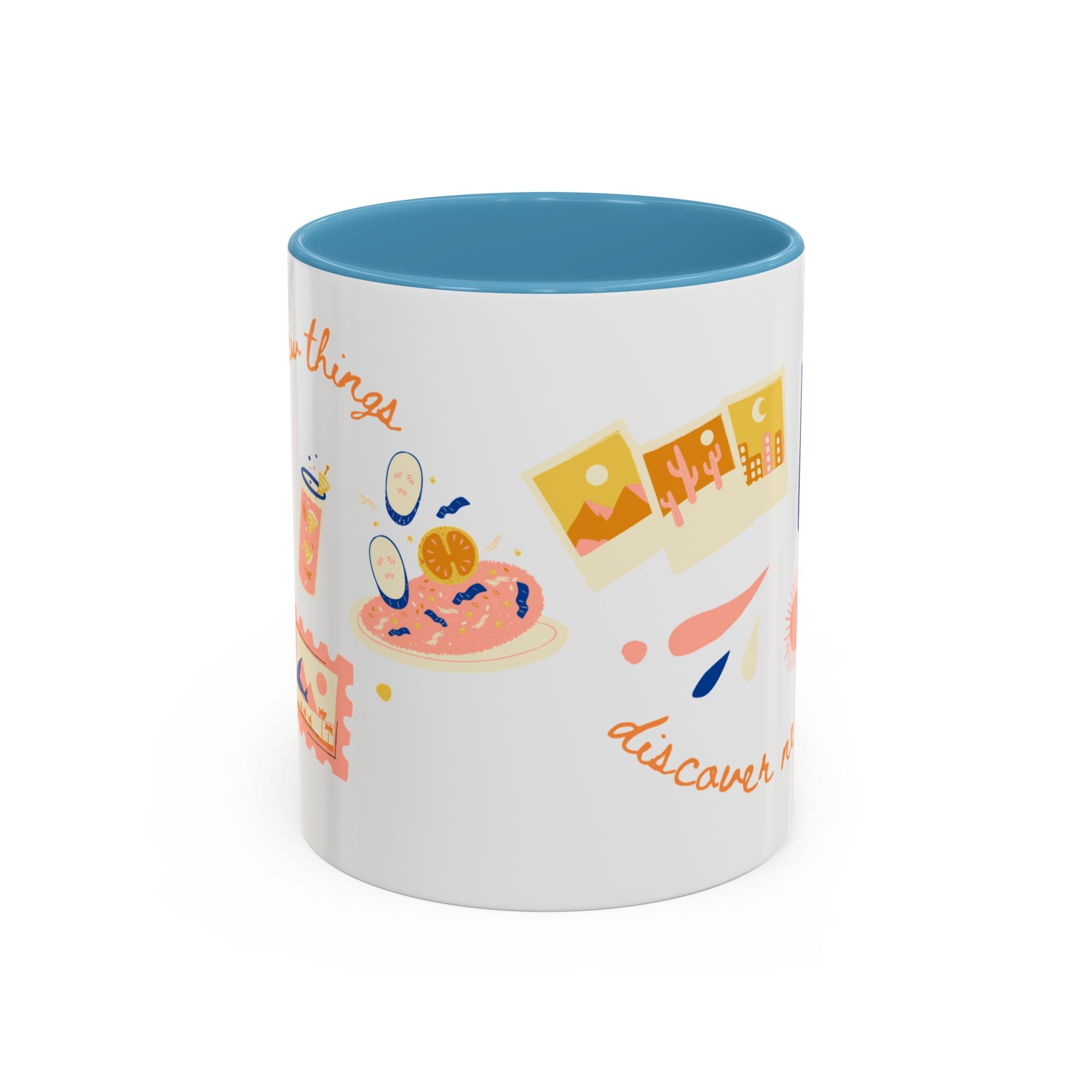 Travel Adventure Coffee Mug — "Discover New Places" Accent Mug (11/15 oz)