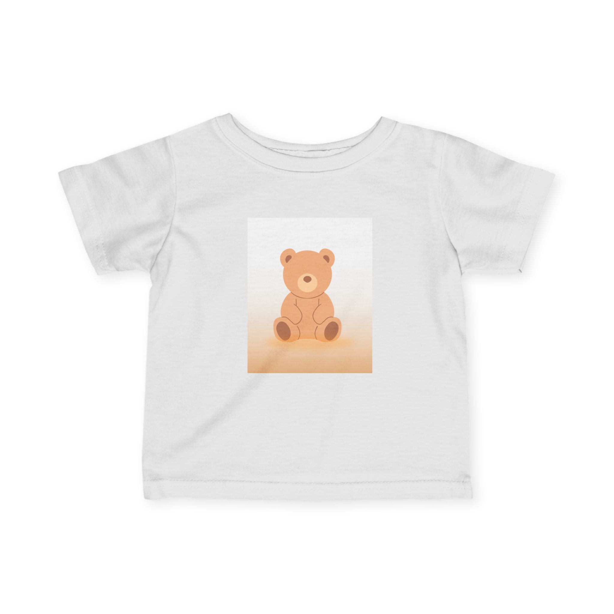 Baby Tee with Cute Teddy Bear Graphic — Infant Jersey Shirt