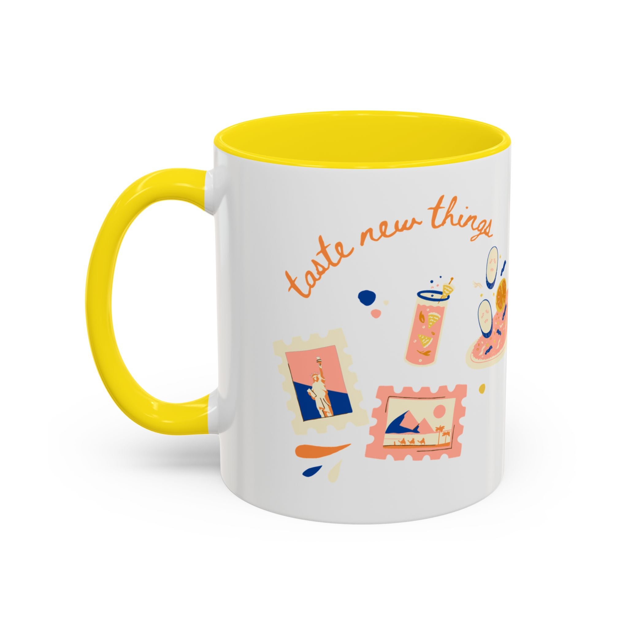 Travel Adventure Coffee Mug — "Discover New Places" Accent Mug (11/15 oz)