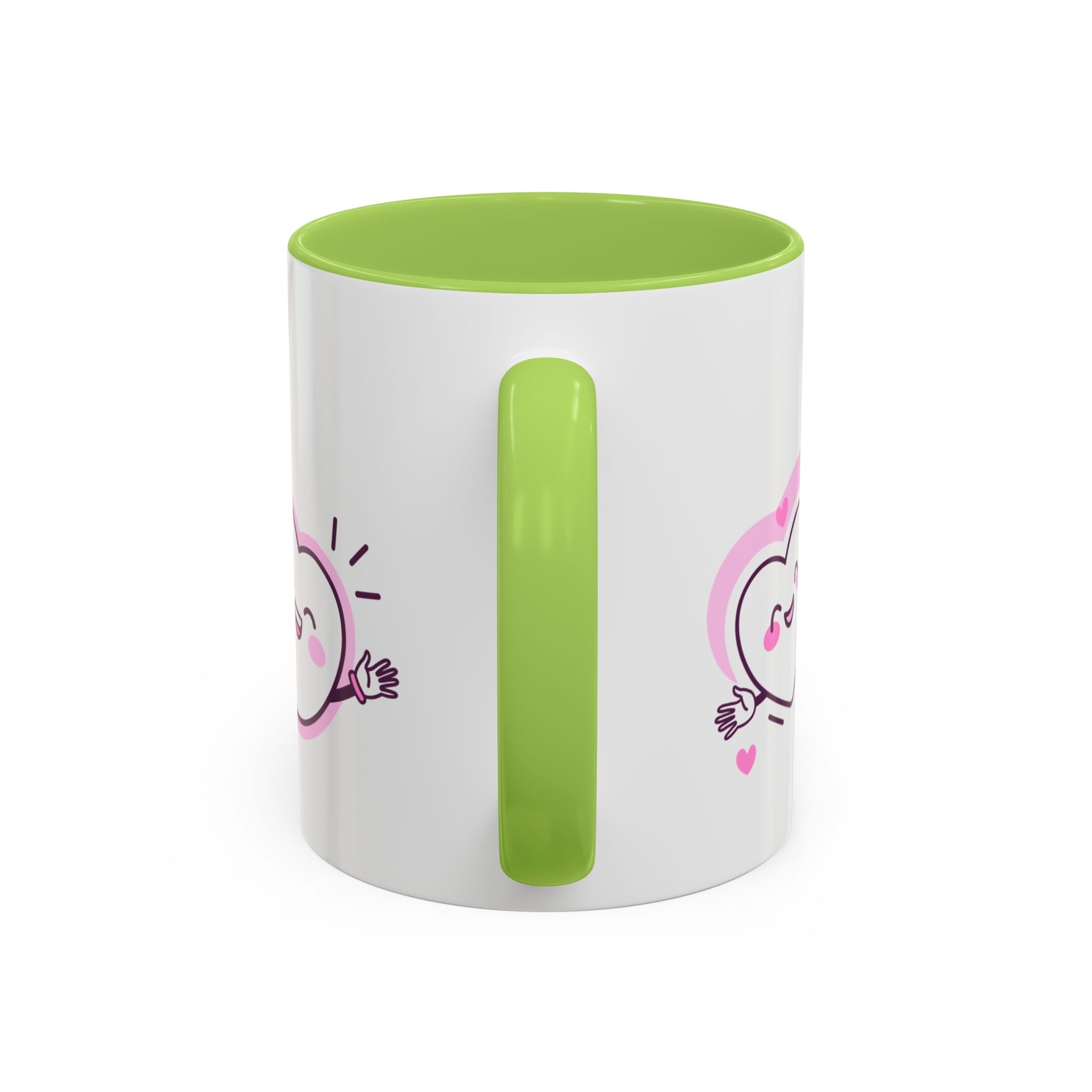 You Warm My Heart Accent Coffee Mug — Cute Pink Heart Valentine Gift (11/15oz)
