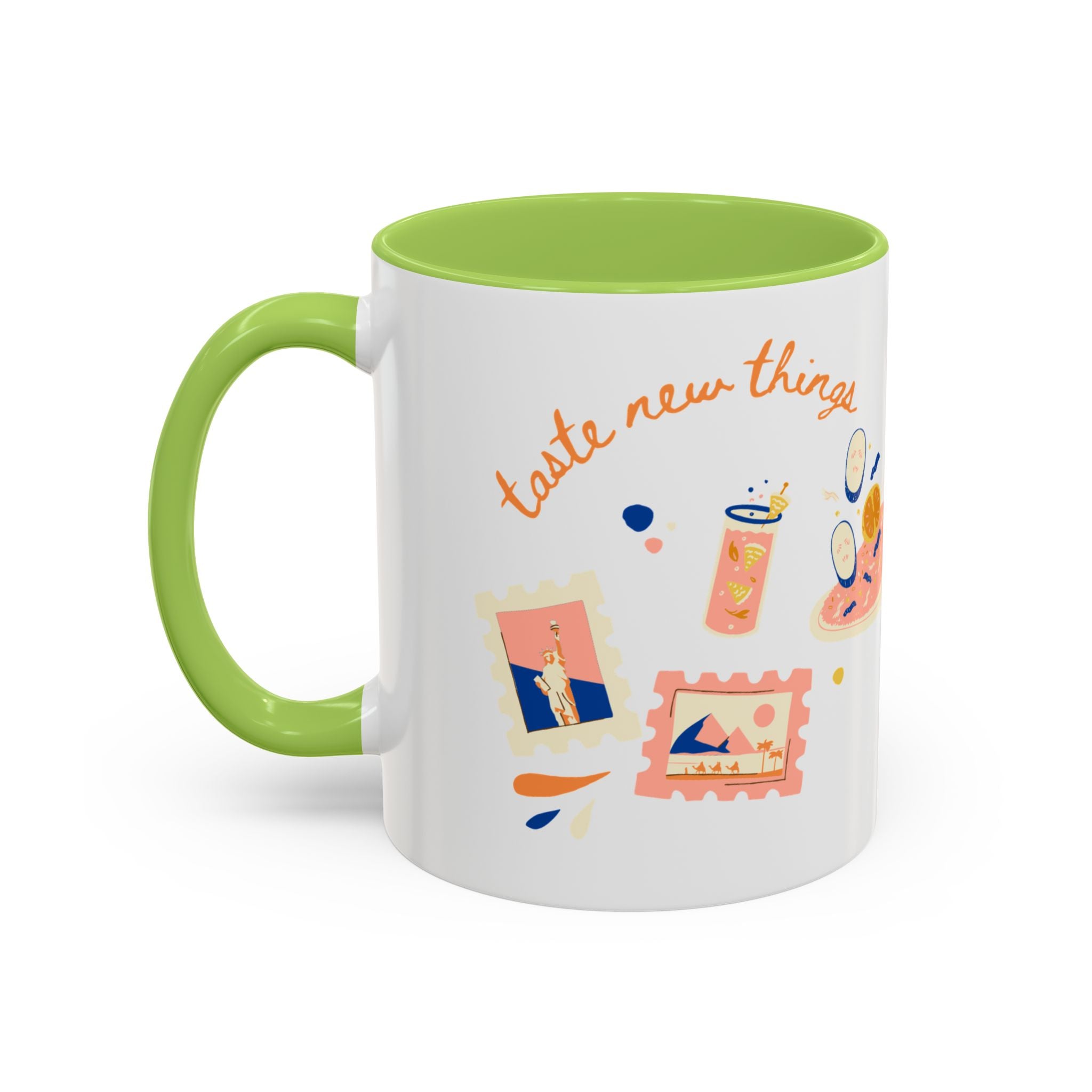 Travel Adventure Coffee Mug — "Discover New Places" Accent Mug (11/15 oz)