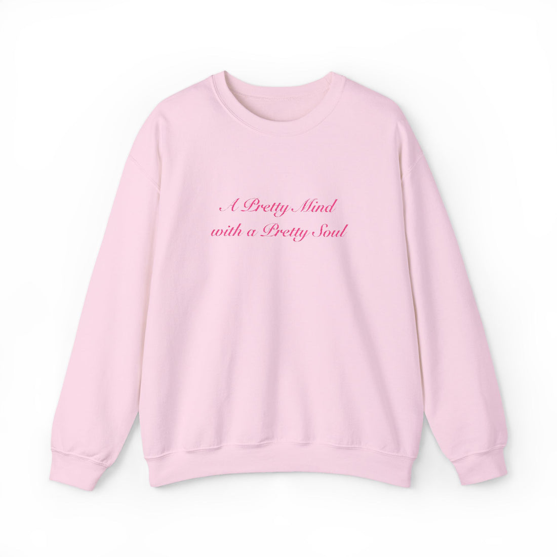 Crewneck Sweatshirt — Pretty Pink Script Comfort Pullover