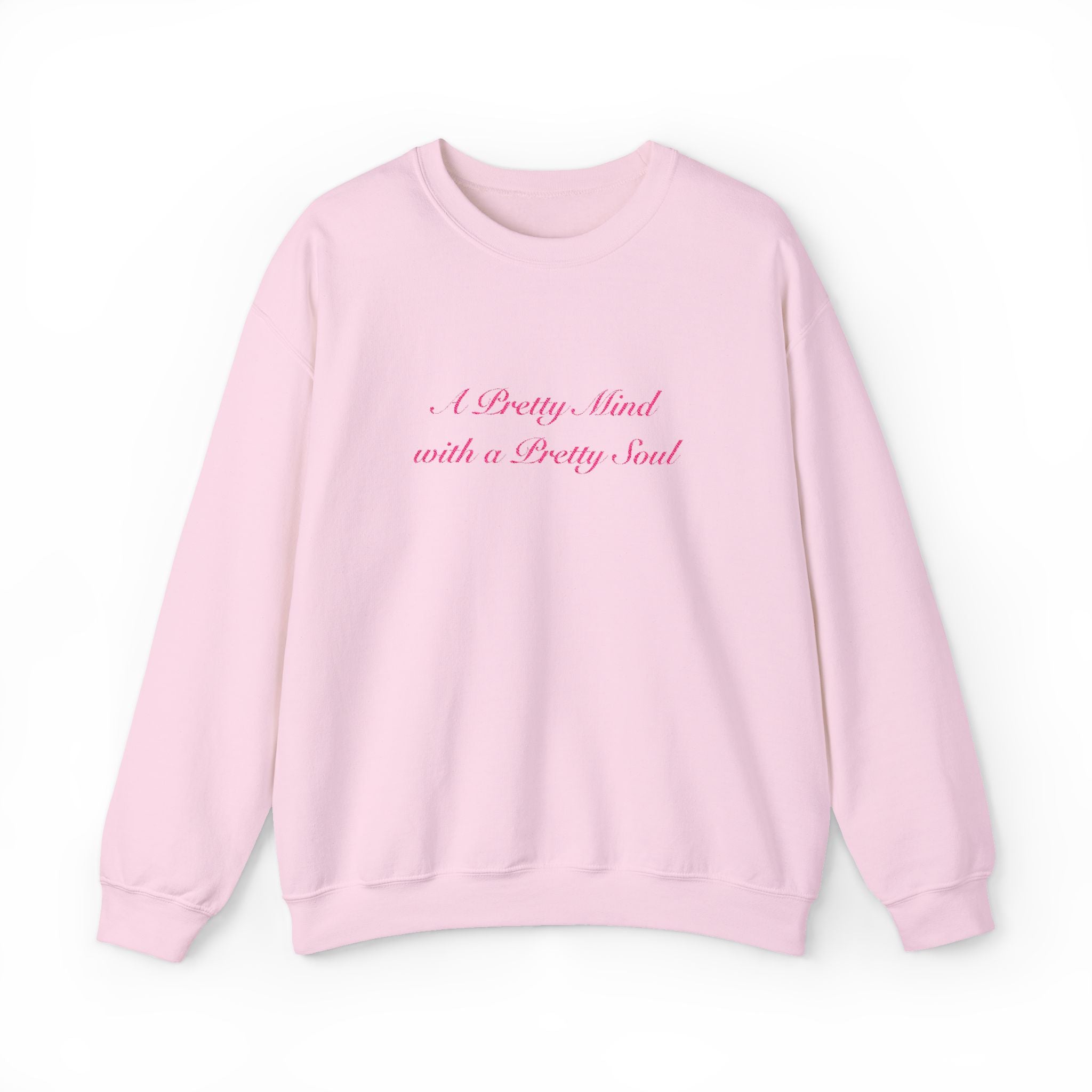Crewneck Sweatshirt — Pretty Pink Script Comfort Pullover
