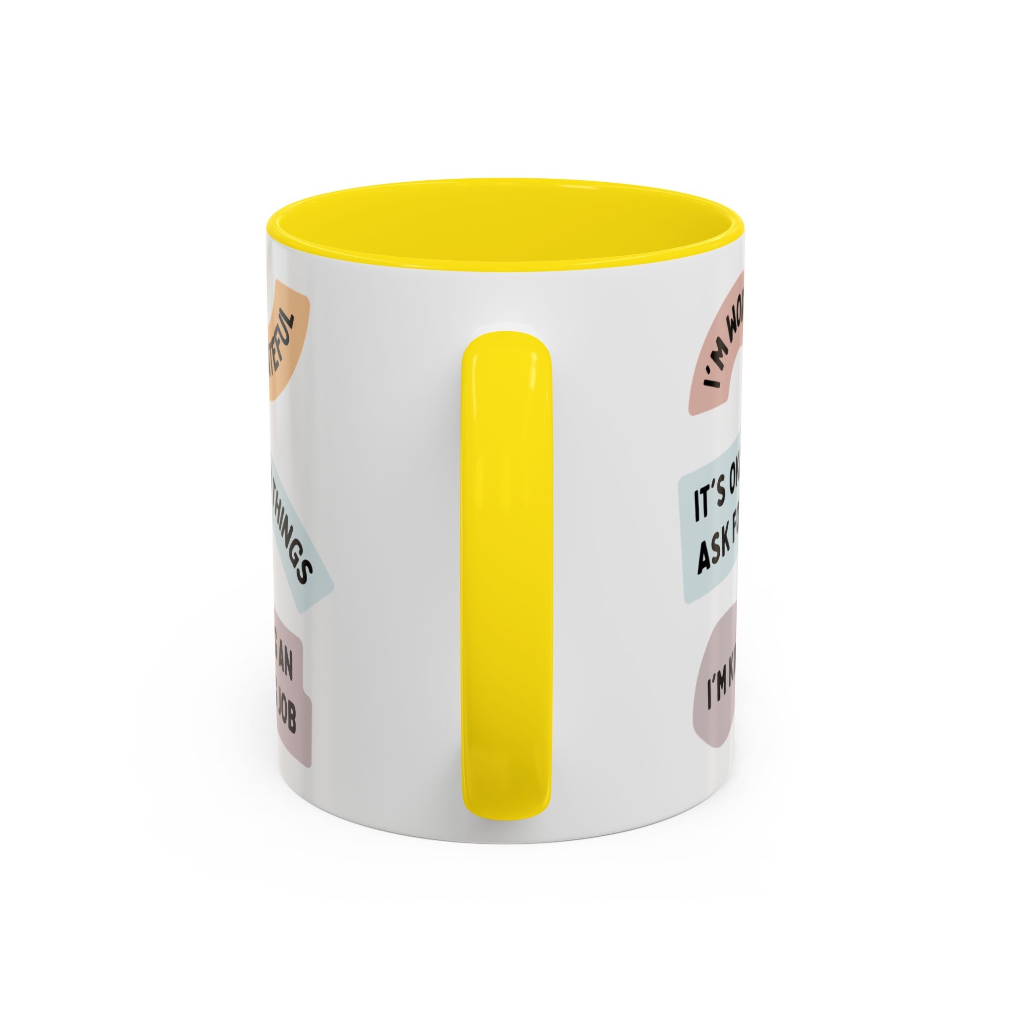 Affirmation Accent Coffee Mug – Positive Quote Inspirational Ceramic Mug (11/15oz)