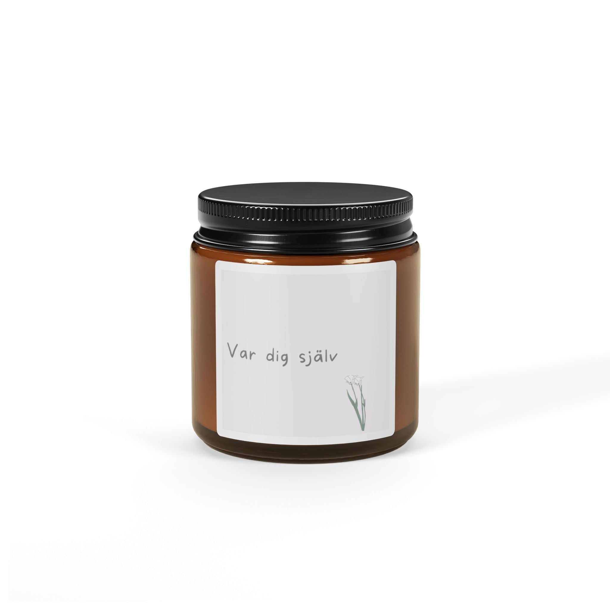 Soy Candle — "Var dig själv" Amber Jar (Relaxing Floral Scent)