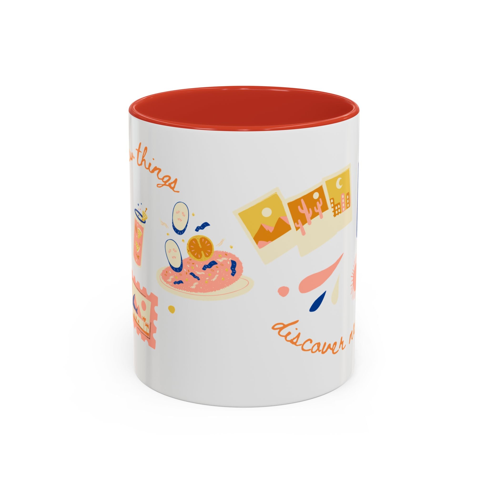 Travel Adventure Coffee Mug — "Discover New Places" Accent Mug (11/15 oz)