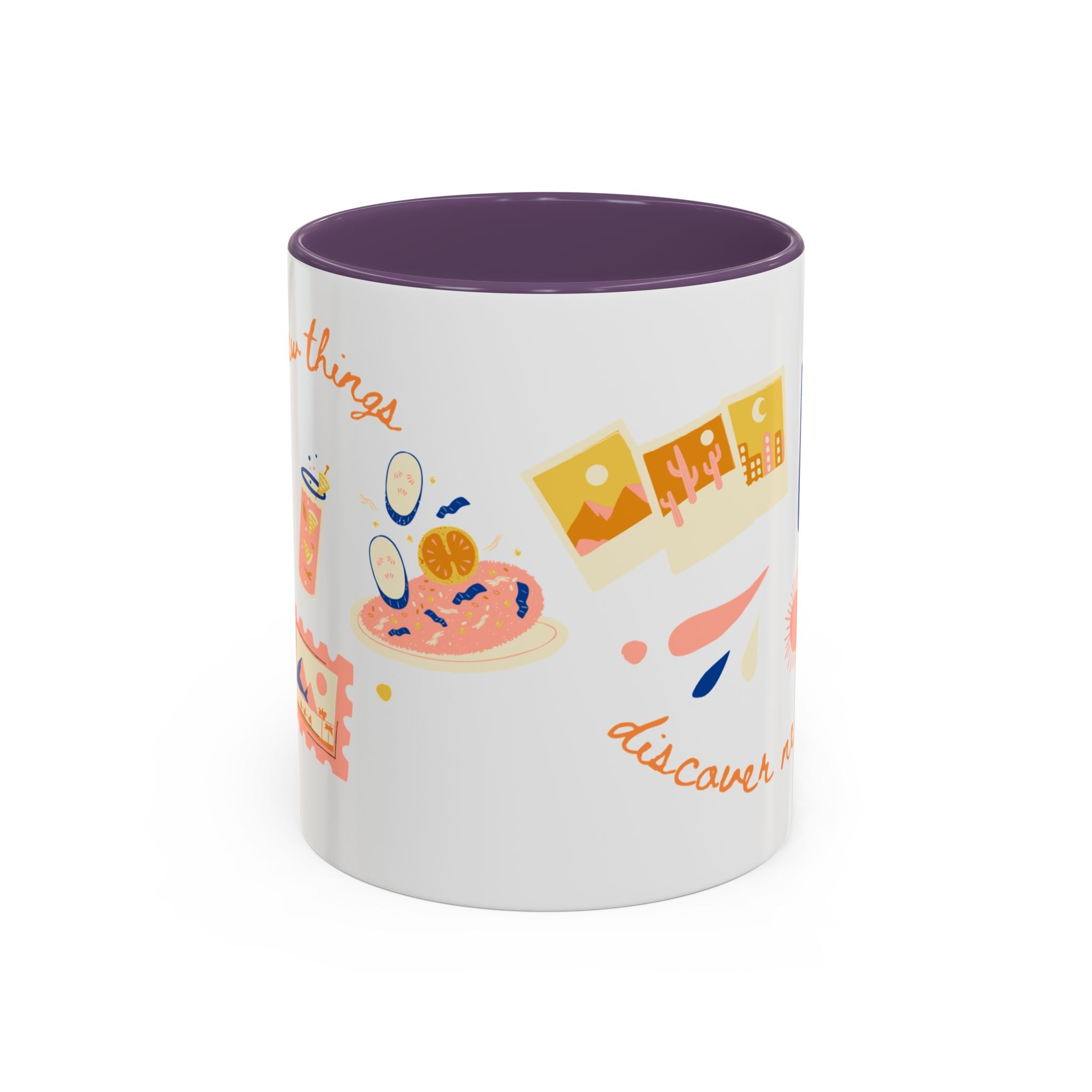 Travel Adventure Coffee Mug — "Discover New Places" Accent Mug (11/15 oz)