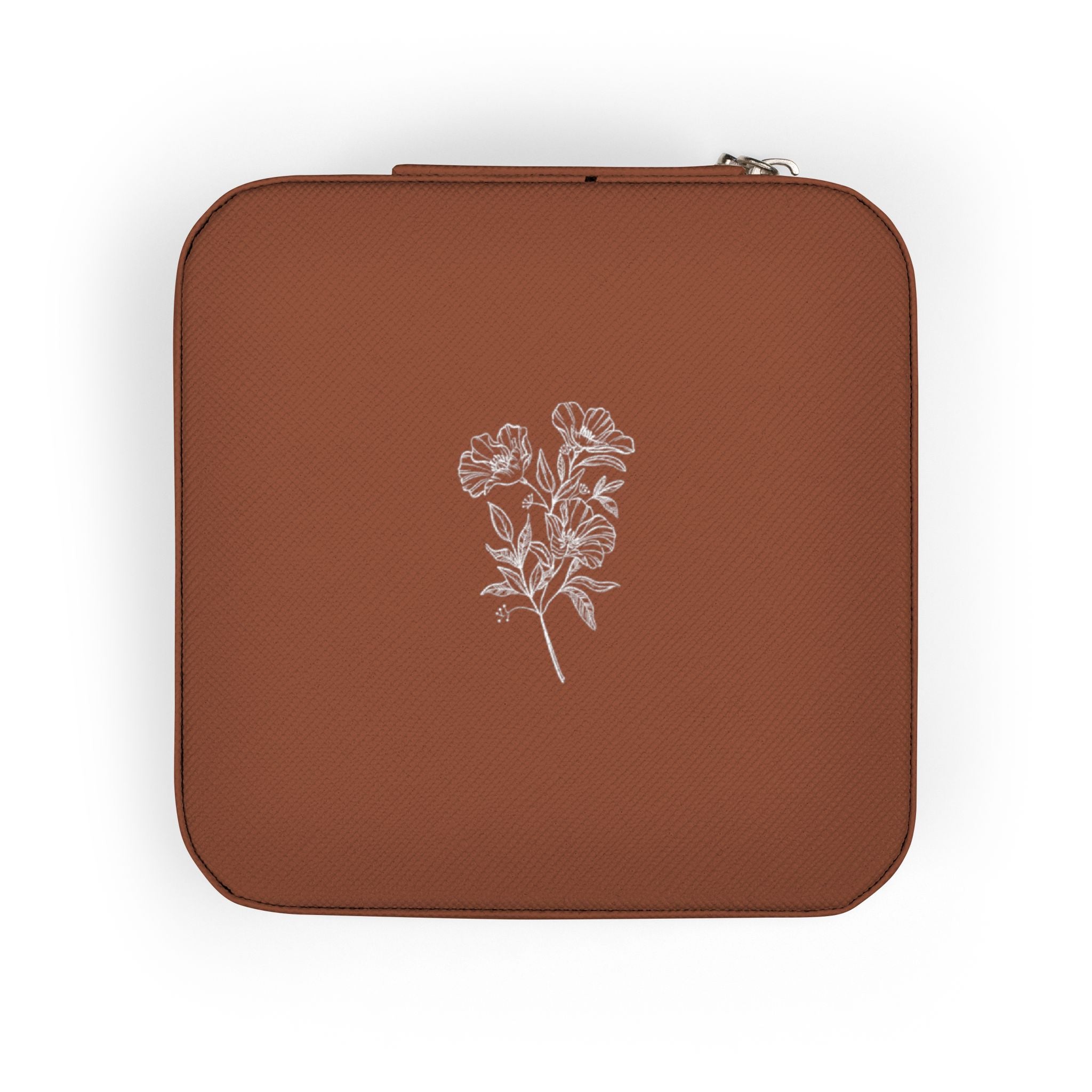 Portable Travel Jewelry Case – Compact Pink Organizer with Ring Rolls & Compartments